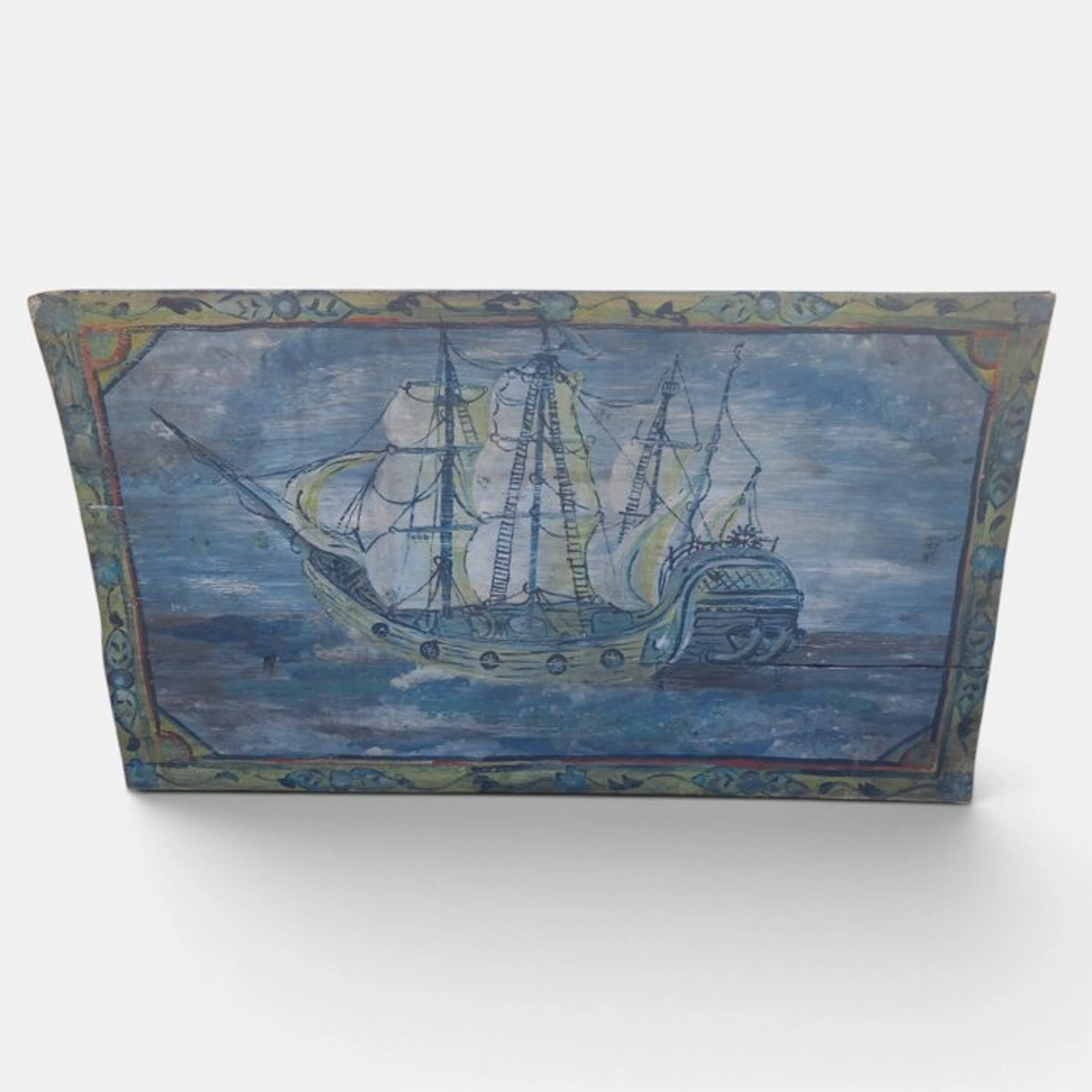 Decorative ornament - Italy - antique painted panel