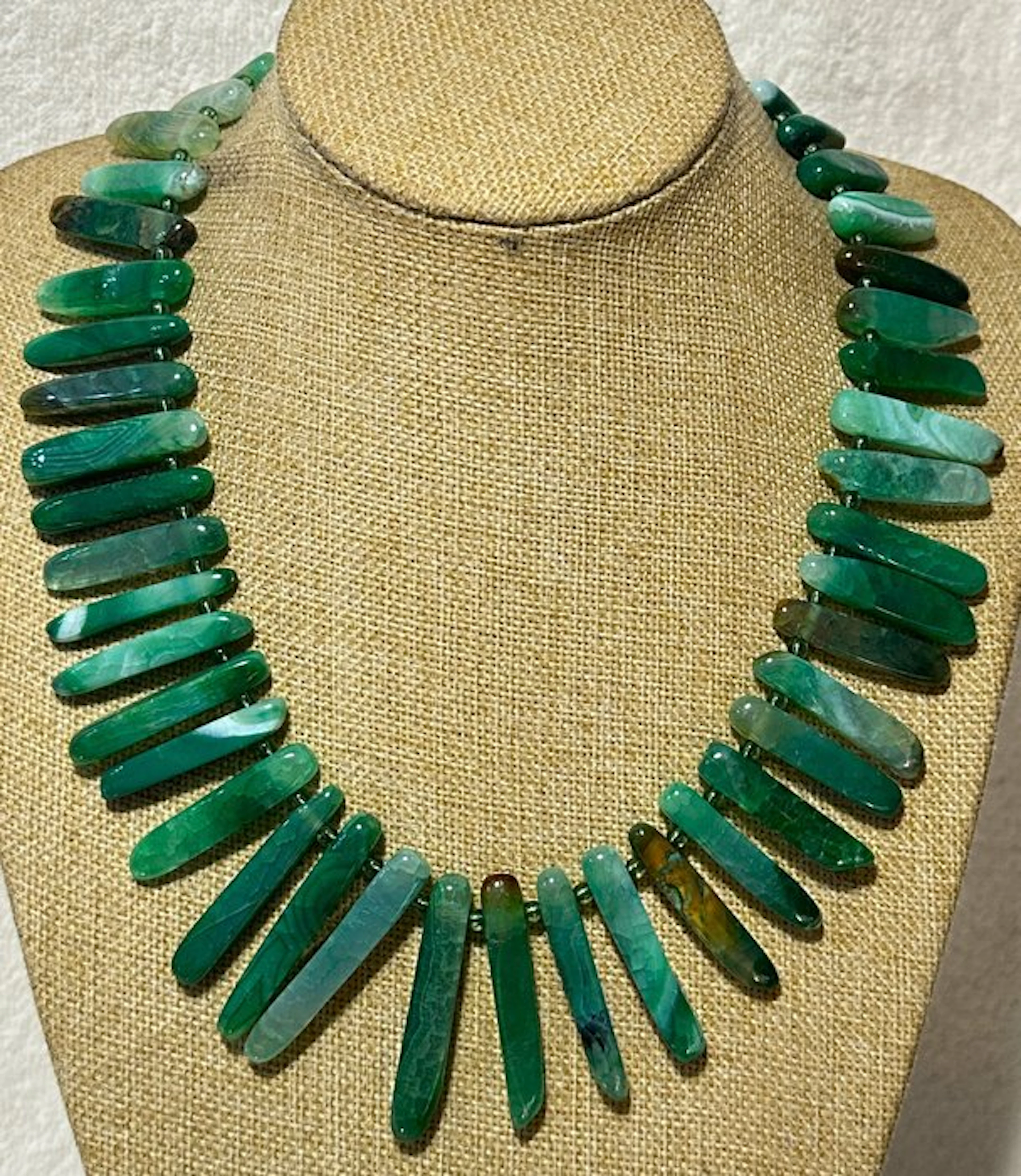 Natural: Green Agate and Green Nephrite / Emerald