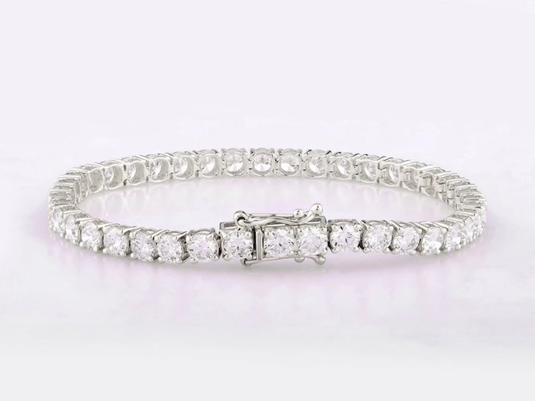 Bracelet - 14 kt. White gold - 9.35ct. tw. Diamond (Lab-grown)