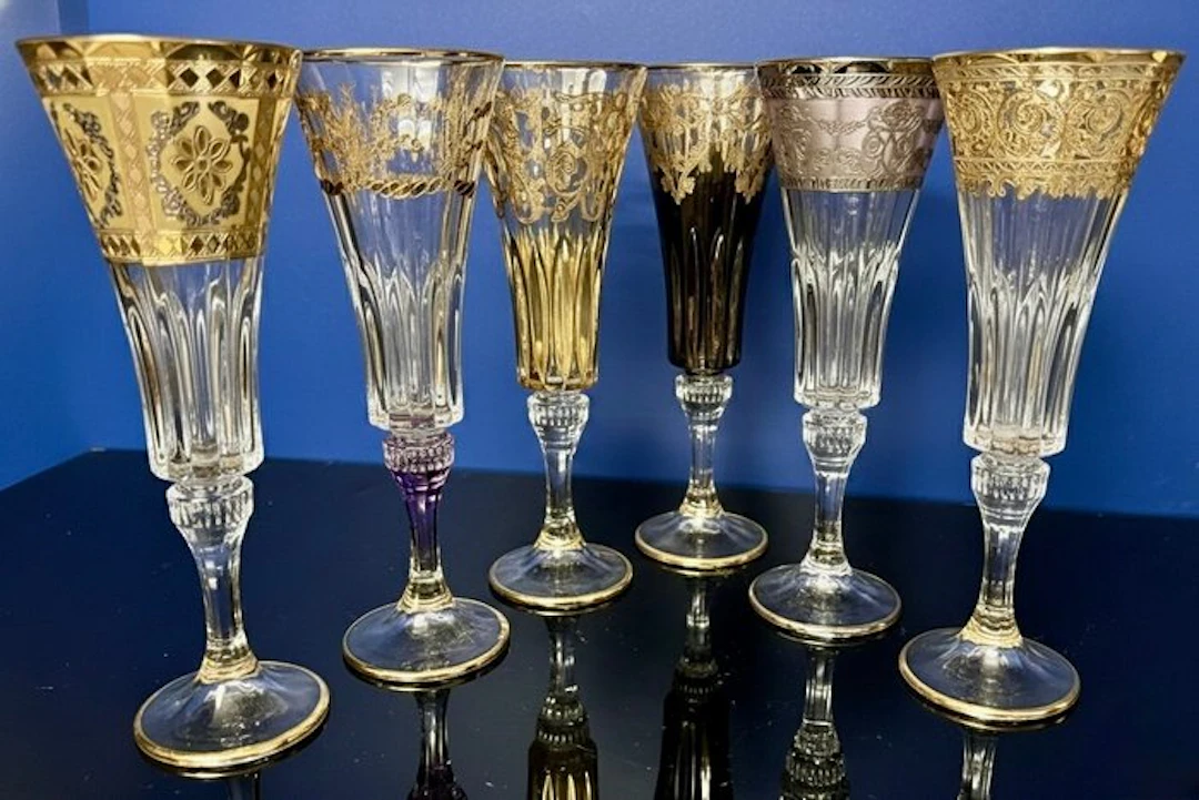 La maison du Lia - Champagne glass (6) - Authentic Bohemian crystal flutes
