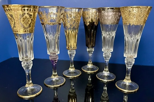 La maison du Lia - Champagne glass (6) - Authentic Bohemian crystal flutes
