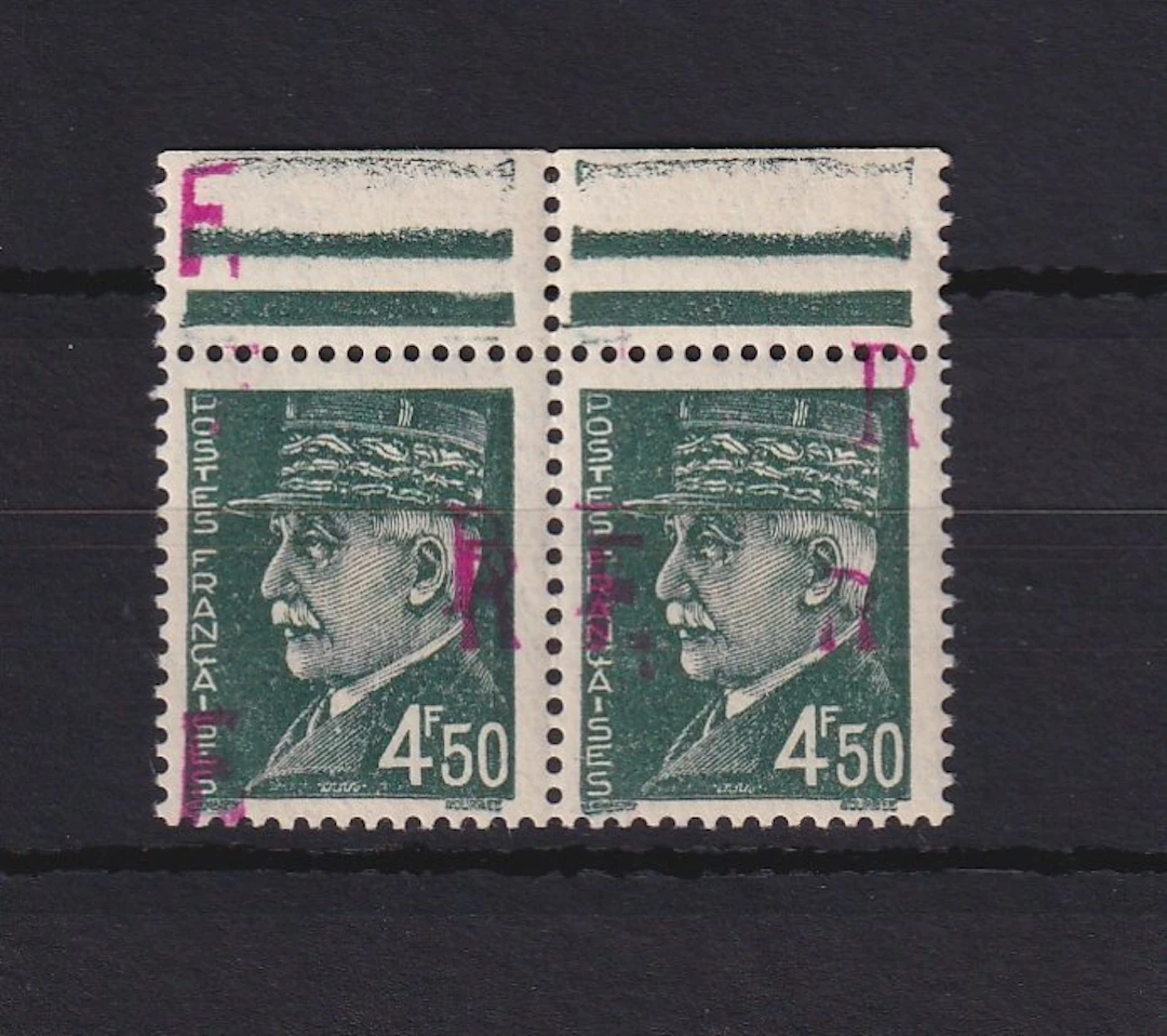 France 1944 - signé Mayer, superbe variété de la libération de Niort