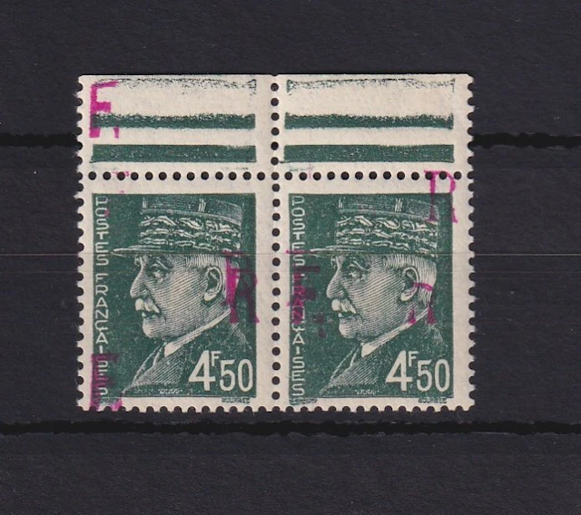 France 1944 - signé Mayer, superbe variété de la libération de Niort