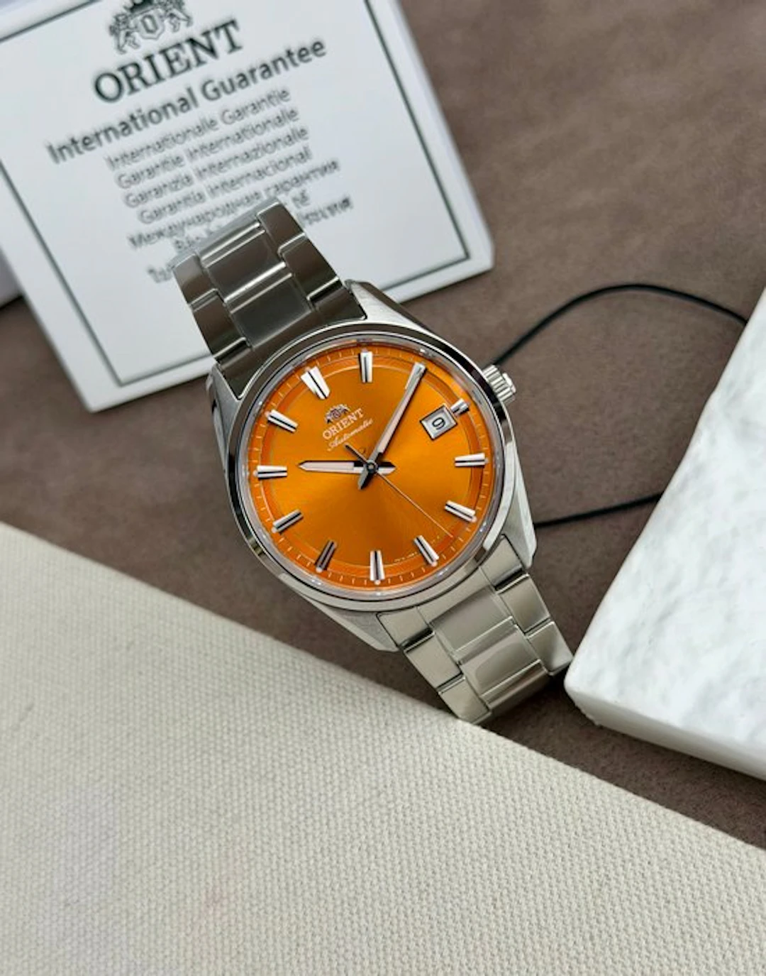 Orient - Stretto Automatic Date Orange - RA-AC0R08Y - Men - 2020-2025