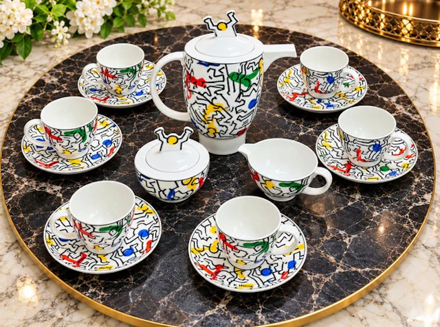 Villeroy & Boch - Keith Haring - Coffee set for 6 (15)...