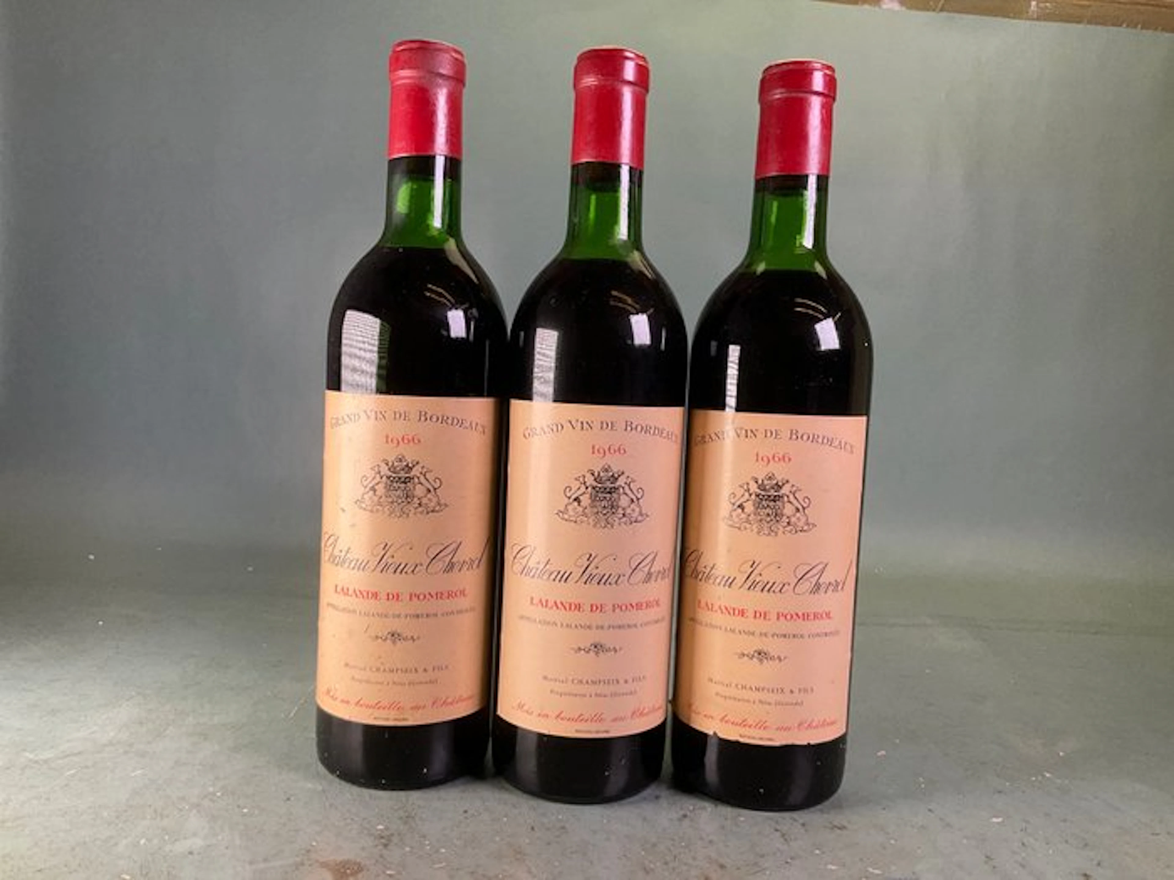 1966 Chateau Vieux Chevrol - Lalande-de-Pomerol - 3 Bottles (0.75L)