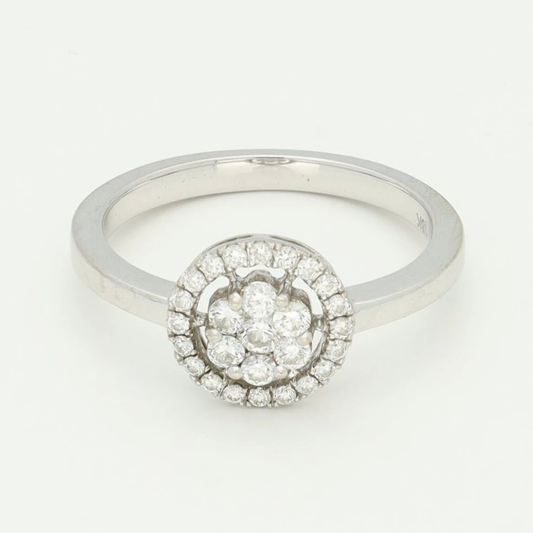 Ring - 18 kt. White gold Diamond (Natural)