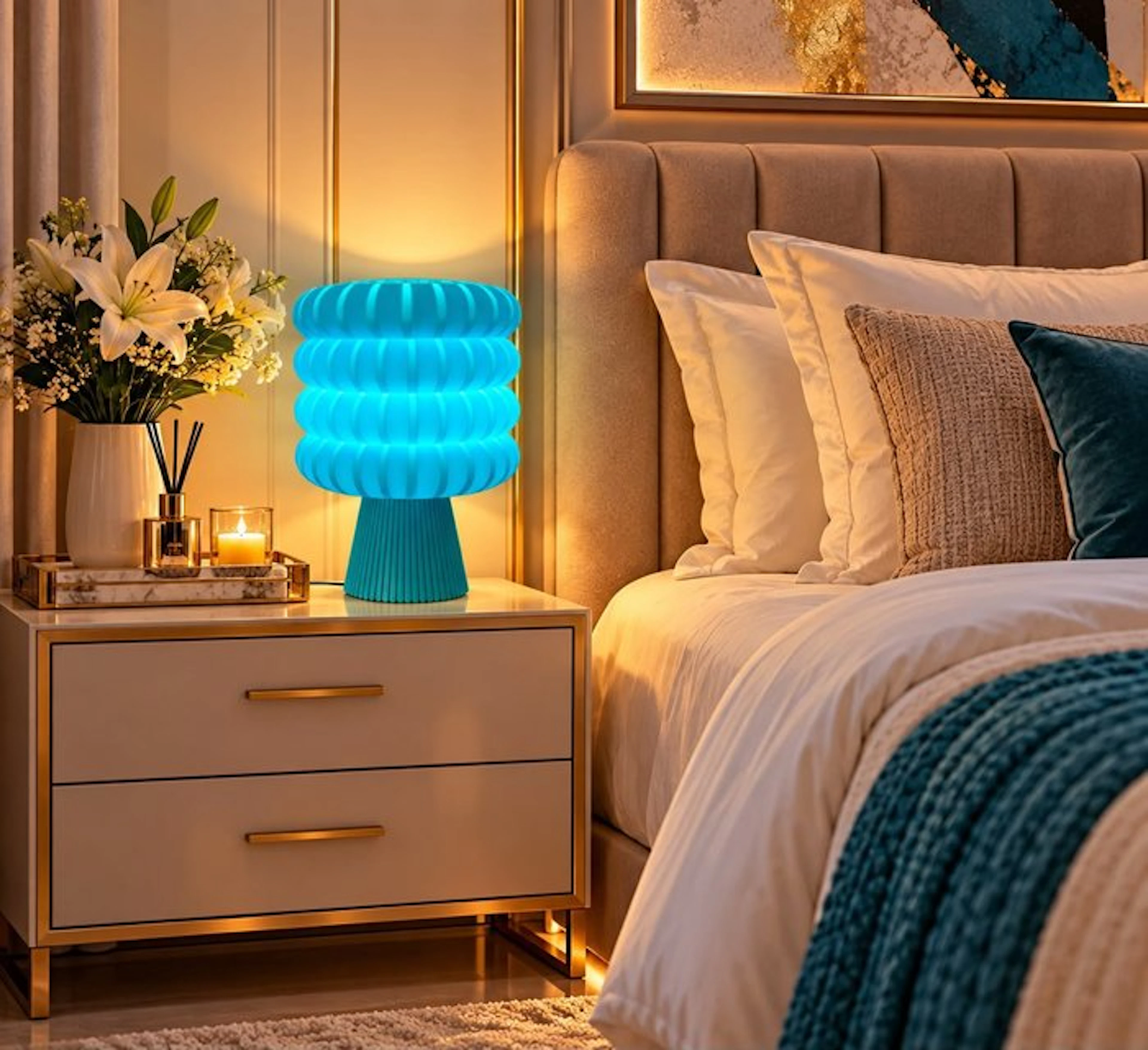 TiWo Design - Table lamp - Azzurra desk lamp - Biopolymer...