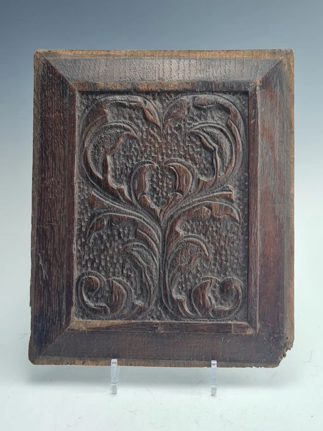 Mooi kastpaneel gemaakt, 17e eeuw - Carving, Wandpaneel - 32 cm - Oak