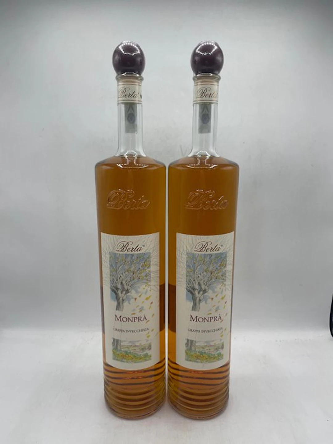 Berta - magnum Grappa Monpra Affinata - 1.5 Litres - 2 bottles