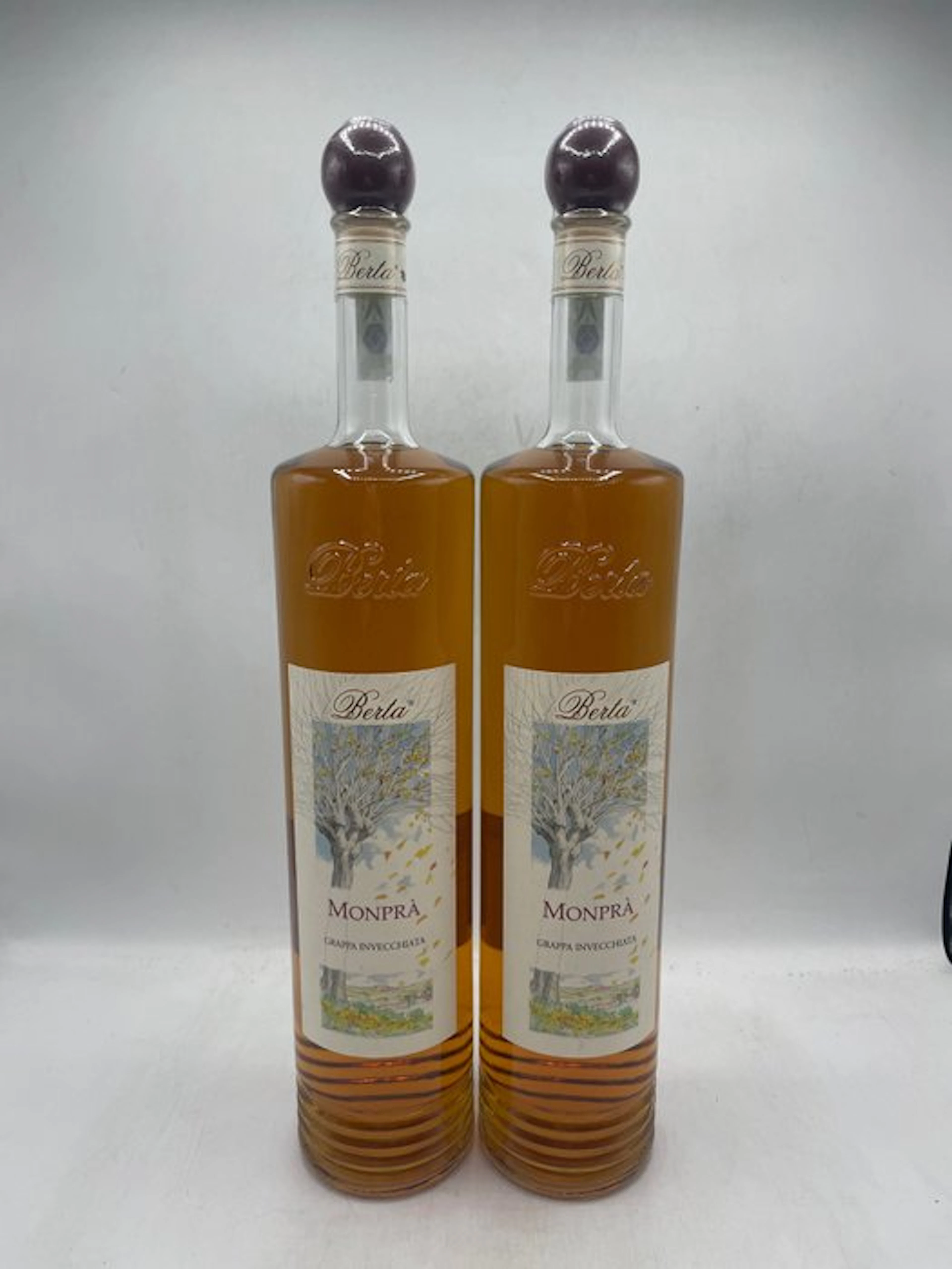 Berta - magnum Grappa Monpra Affinata - 1.5 Litres - 2 bottles