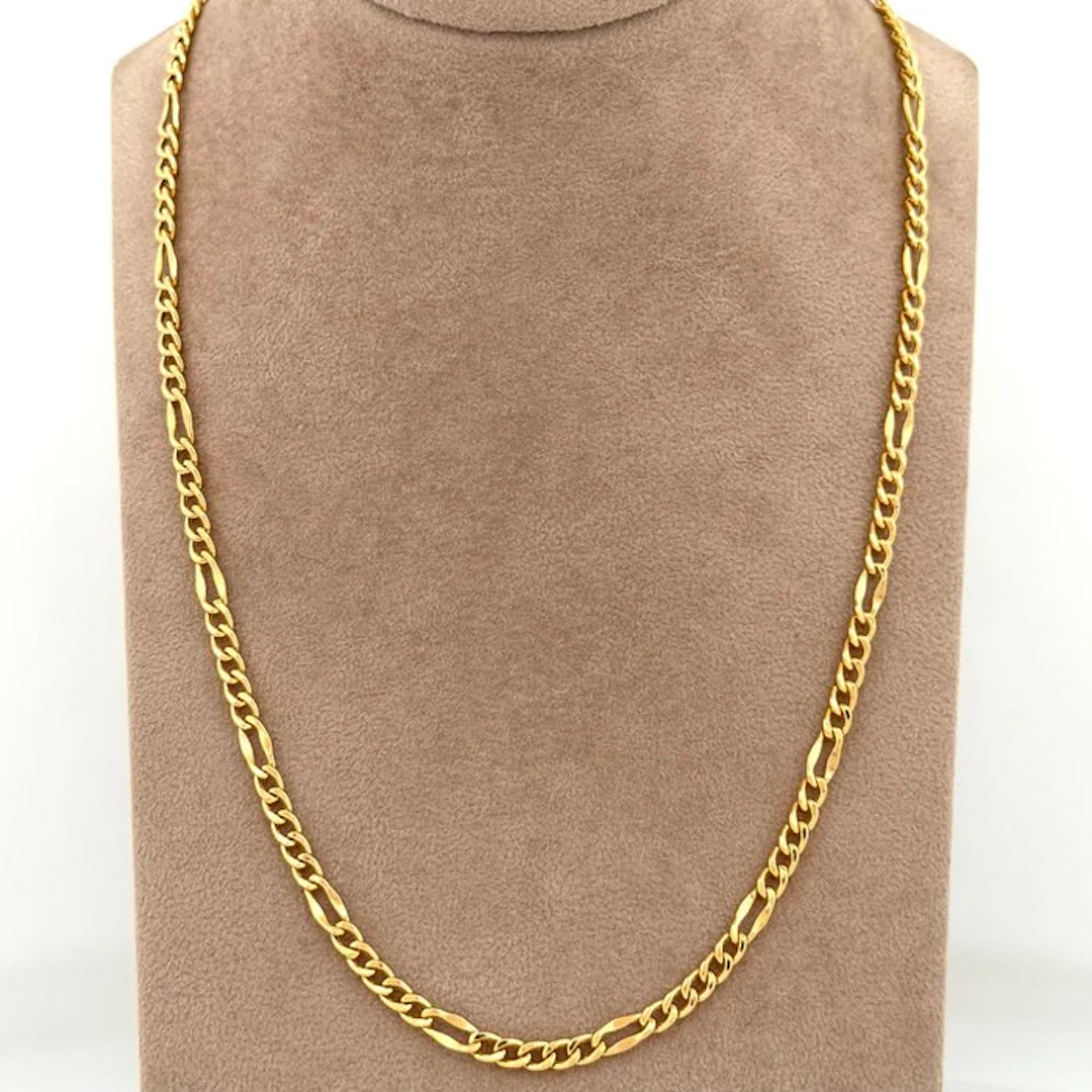 Necklace - 18 kt. Yellow gold - Figaro - 60 cm