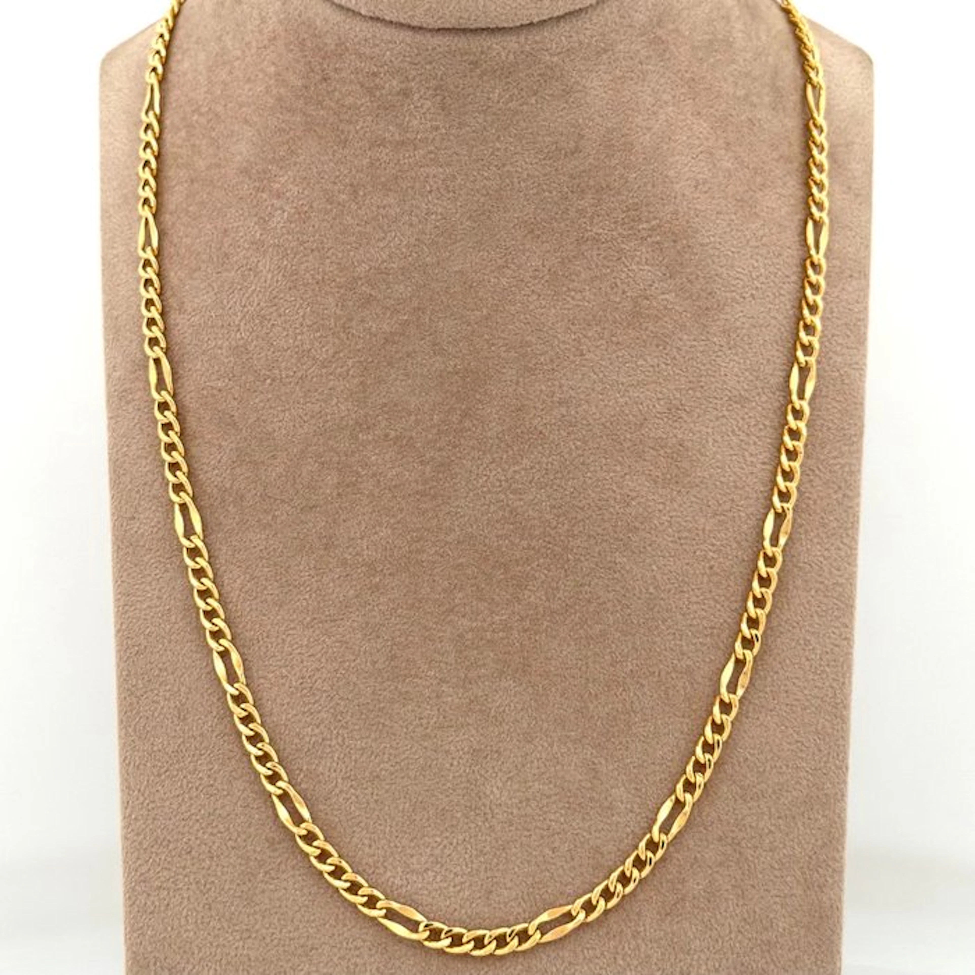 Necklace - 18 kt. Yellow gold - Figaro - 60 cm