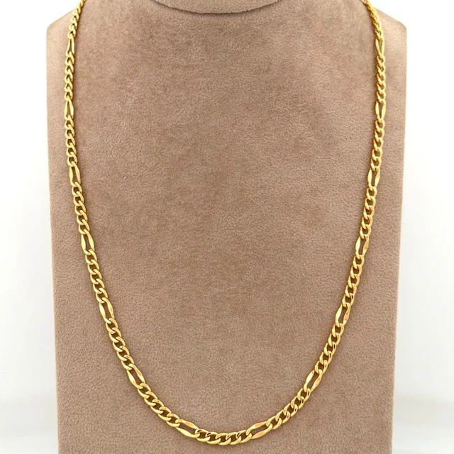 Necklace - 18 kt. Yellow gold - Figaro - 60 cm
