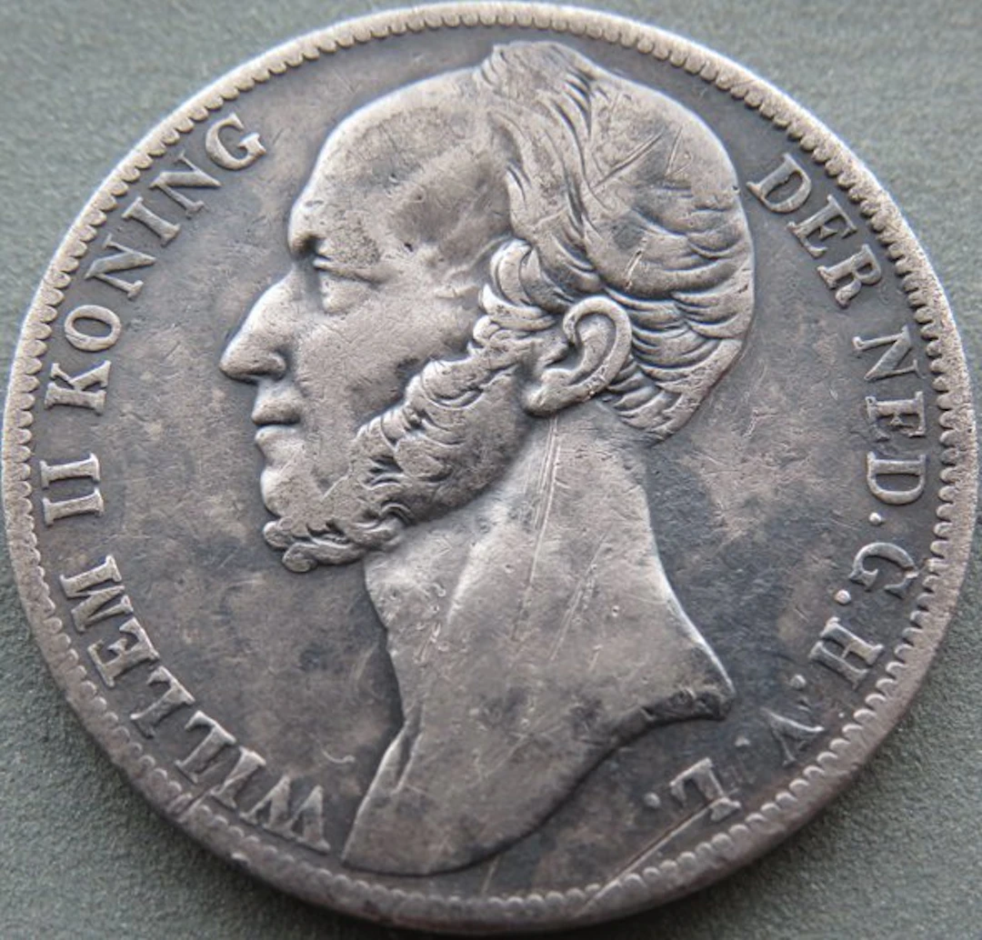 Netherlands. Willem II. 1 Gulden 1843 (No reserve price)