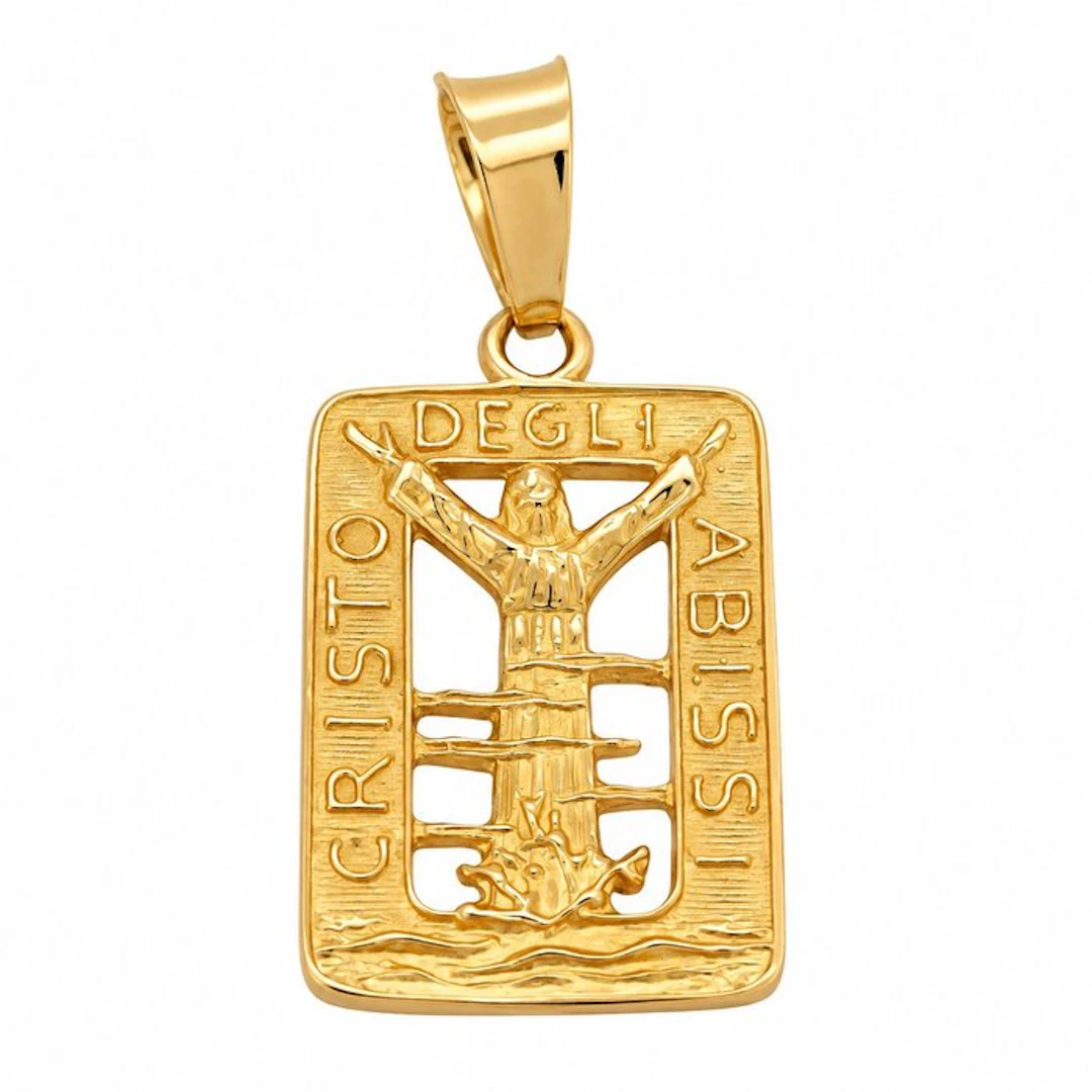 Pendant - 18 kt. Yellow gold - Made in Italy - Handmade