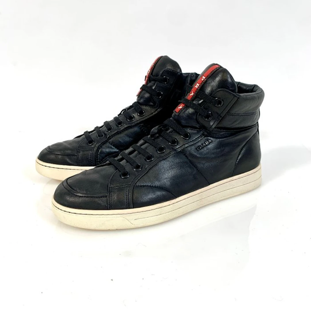 Prada Sneaker High Zipper Black 4T 2596 UK 6 - High-top trainers - Size: EU 40