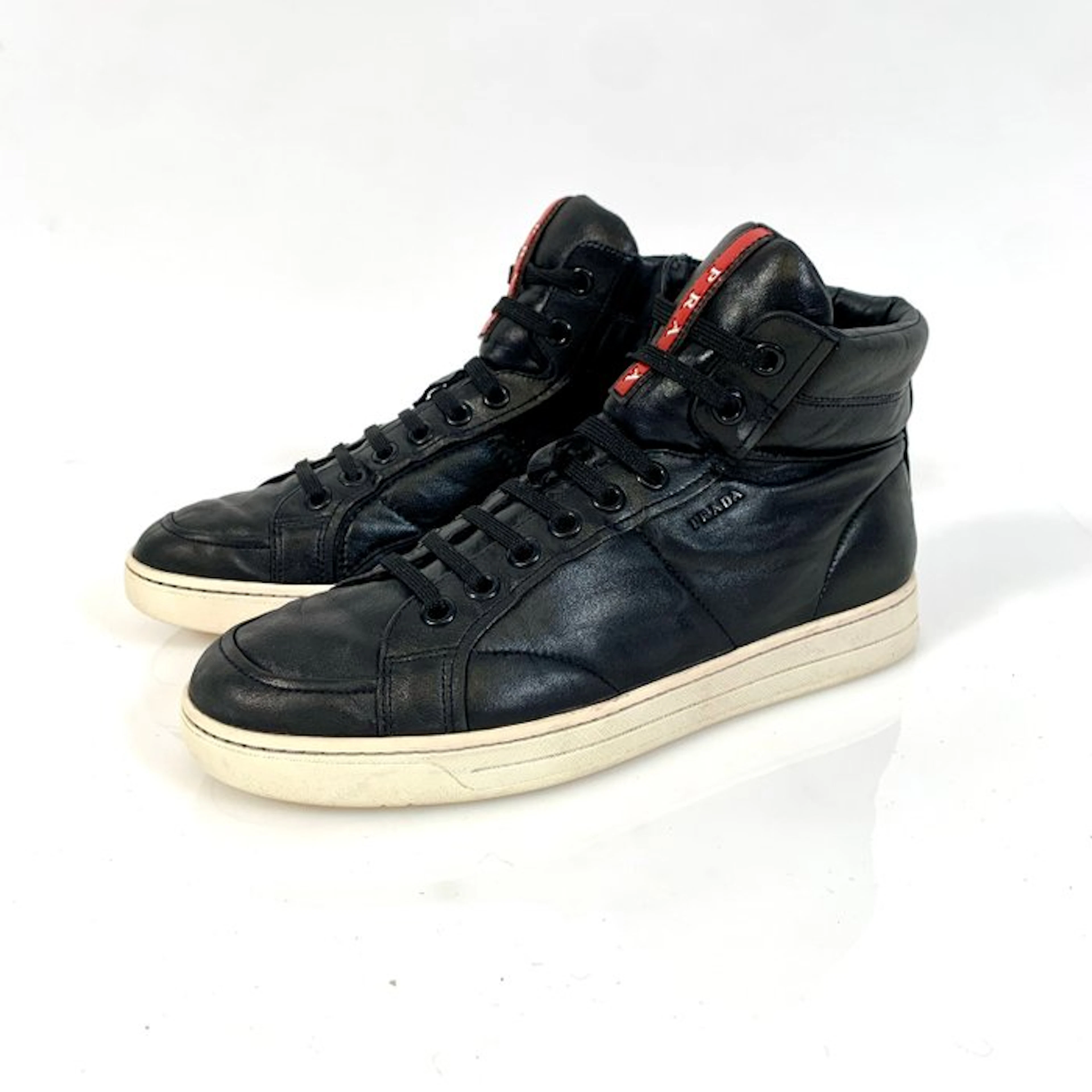 Prada Sneaker High Zipper Black 4T 2596 UK 6 - High-top trainers - Size: EU 40