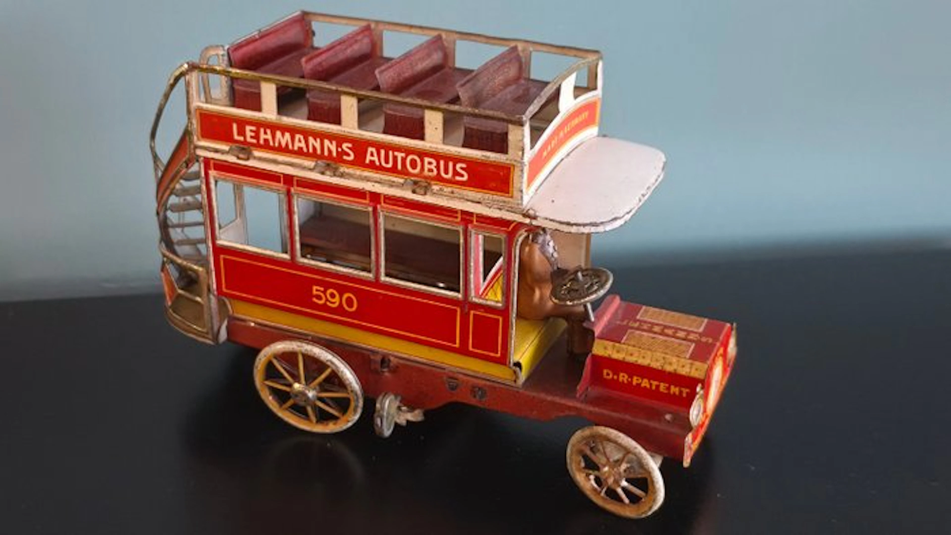 Lehmann - Tin toy - Rare Early 20th Century Lehmann's Autobus