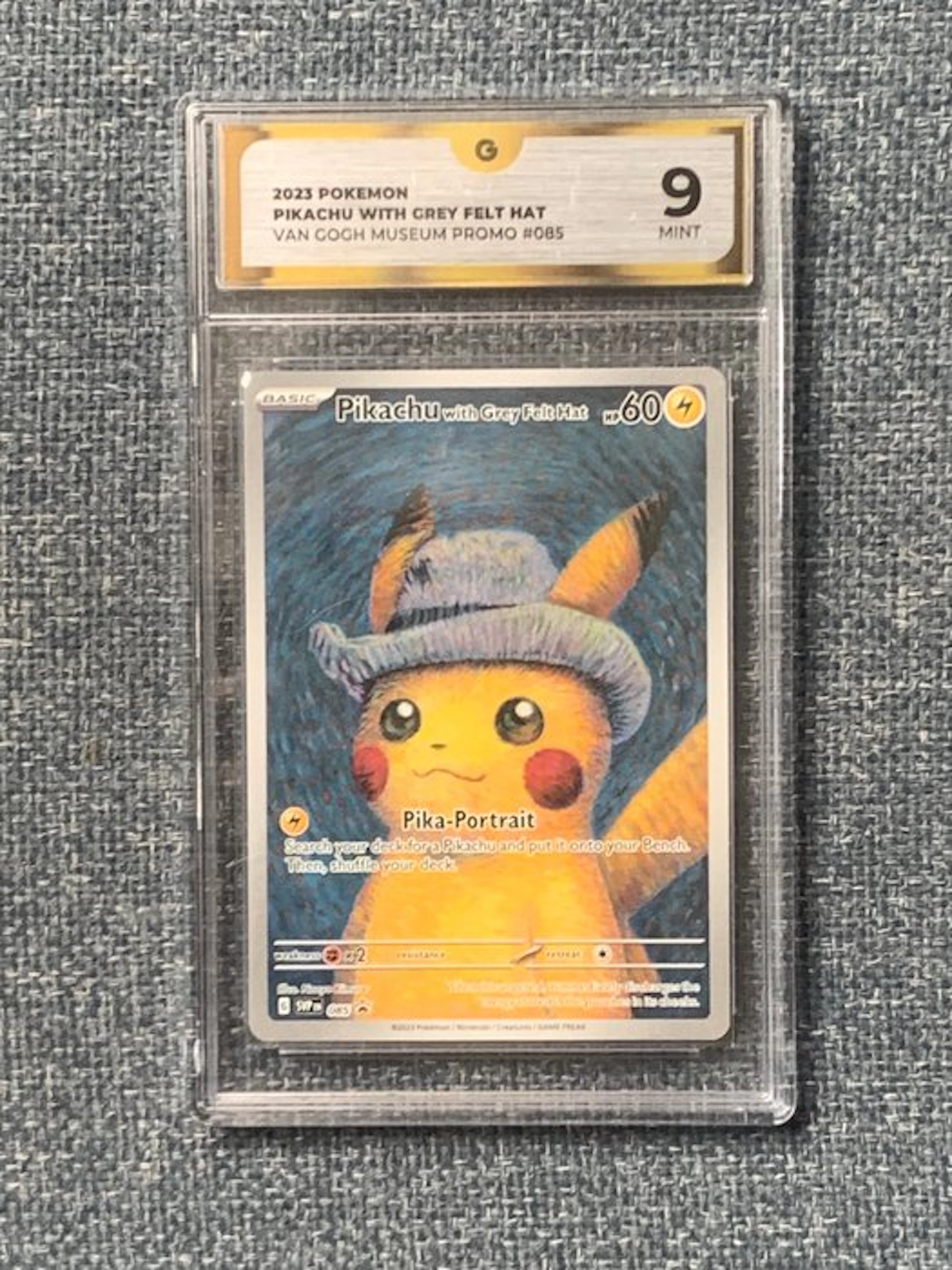 Pokémon - 1 Graded card - Pikachu with Grey Felt Hat (Van Gogh) #085 Promo card