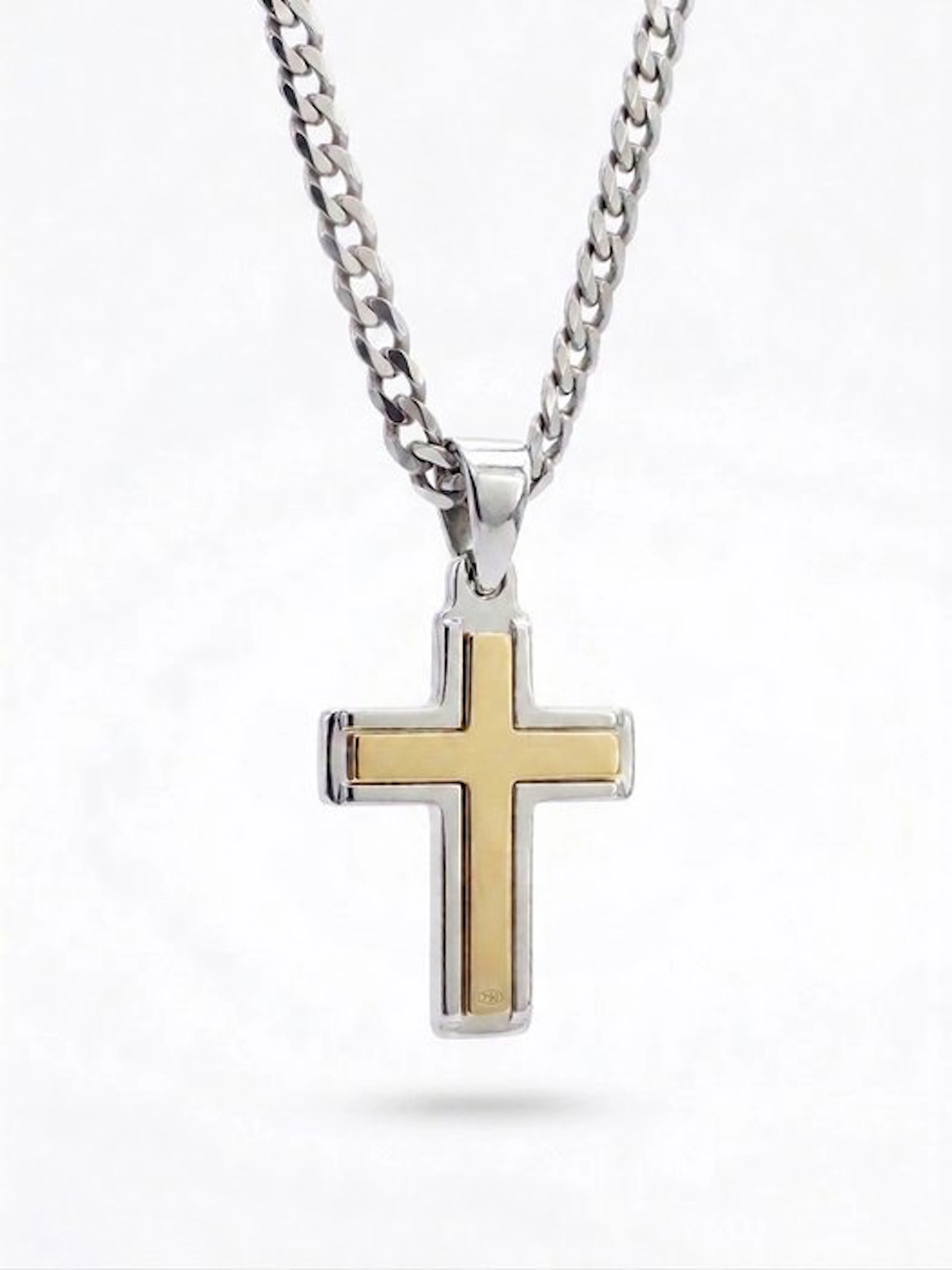No reserve price - Necklace - 18 kt. Silver, Yellow gold - Italian