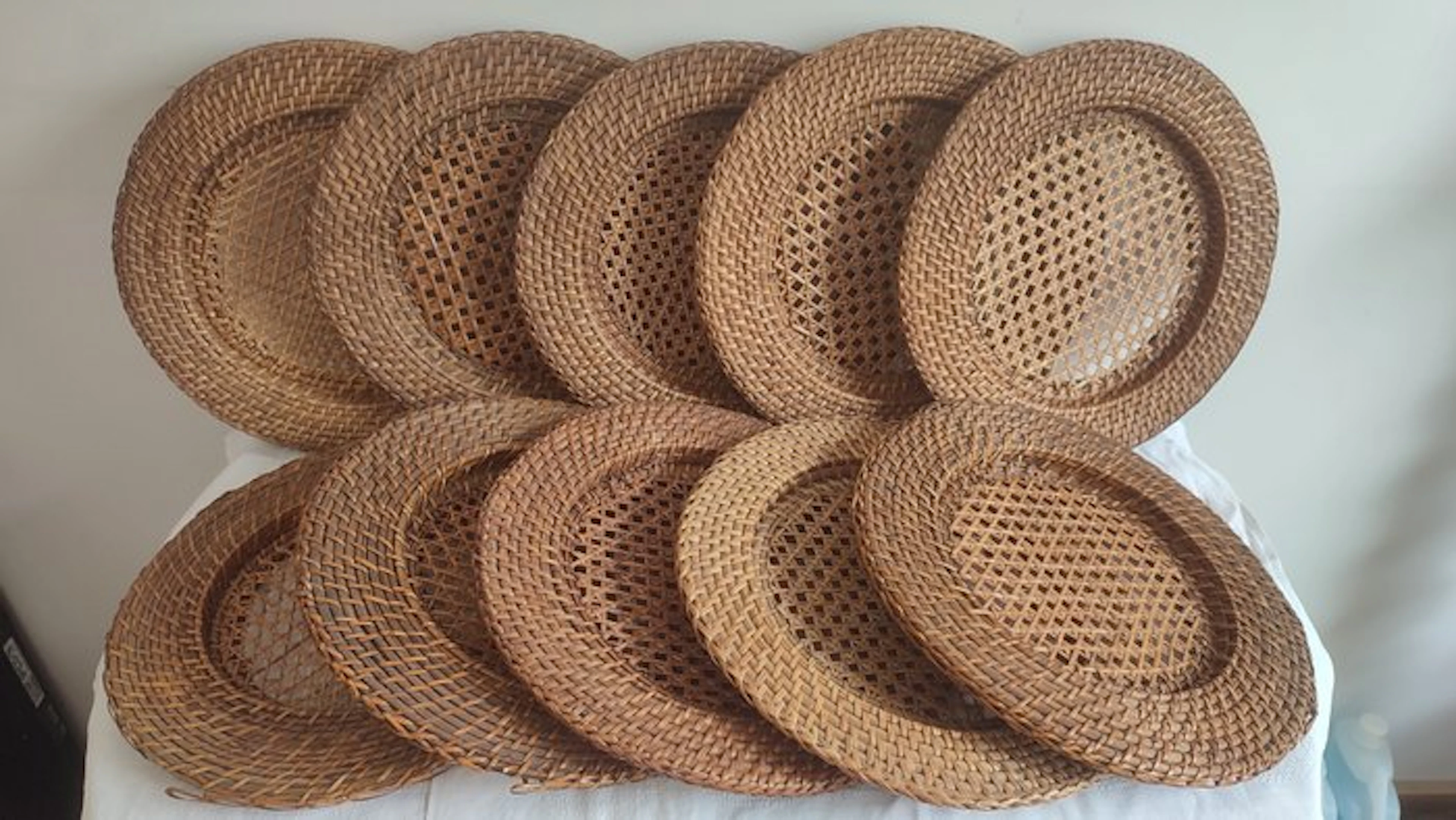 Flamant - Charger plate (10) - Rattan, Bamboo, caning, wicker - Table service