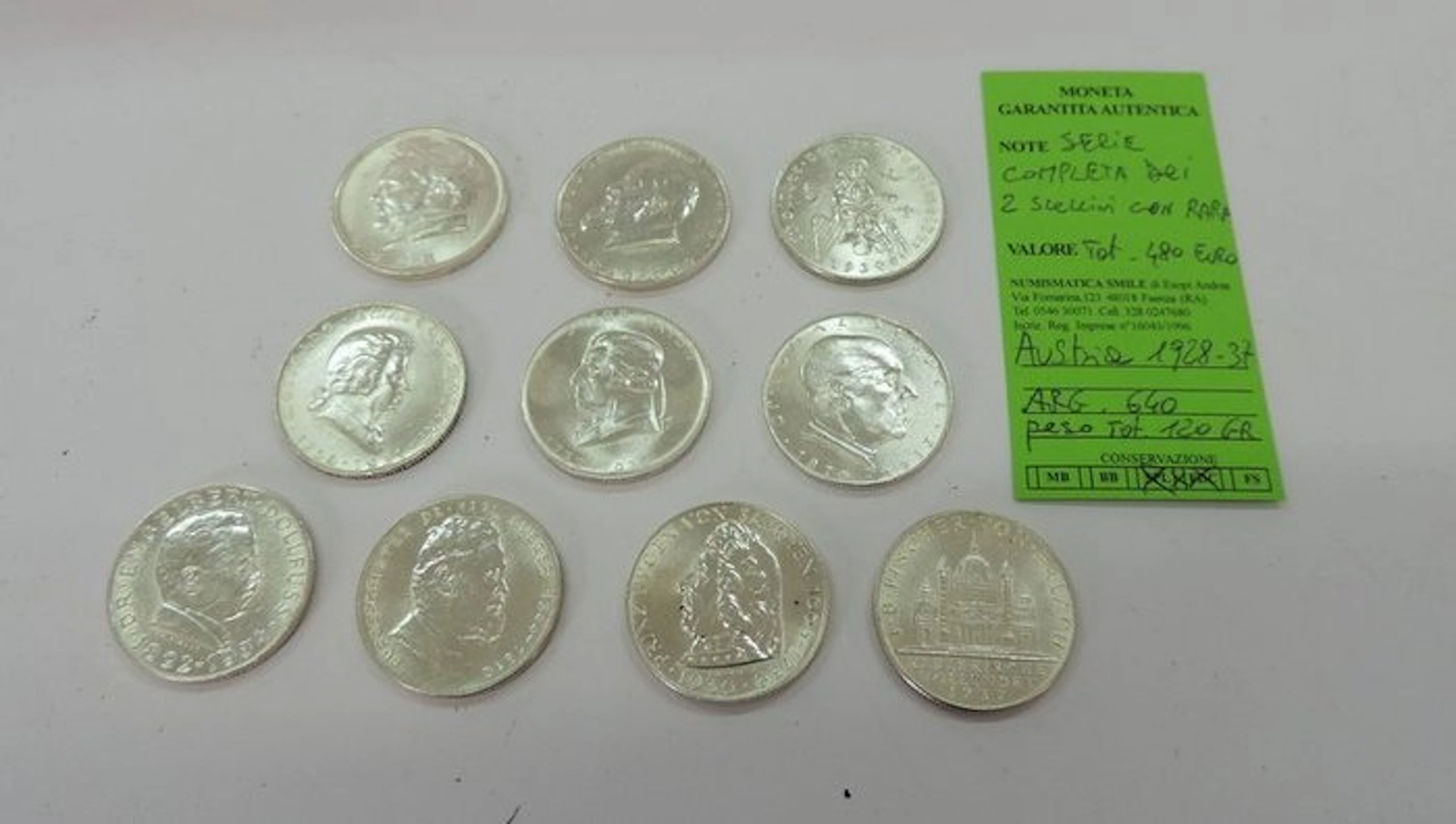 Austria. Collection of silver 2 Shilling coins 1928 - 1937 (No reserve price)