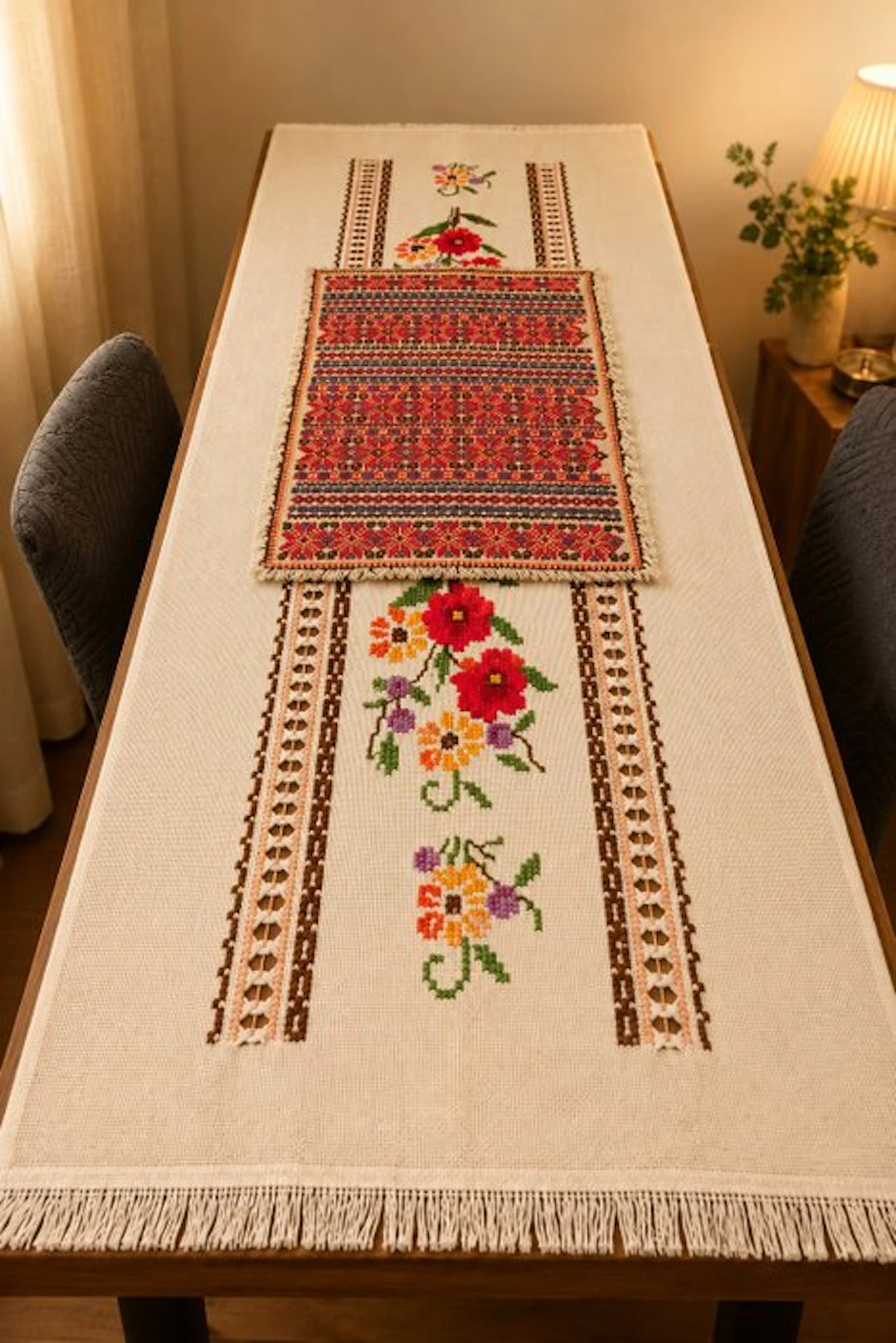 Tablecloth (2) - 155 cm - 100 cm - Folk art