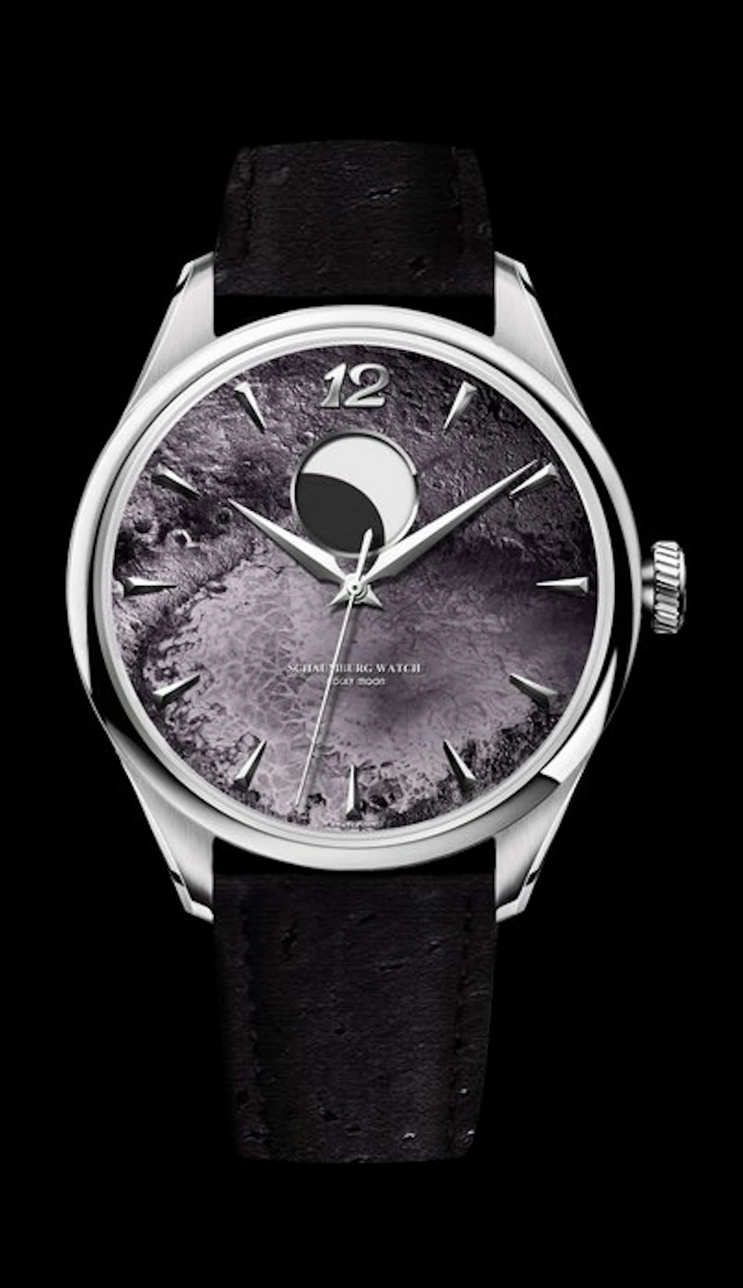 Schaumburg Watch - The Black Rocky MooN - 3D Dial - Men - 2025