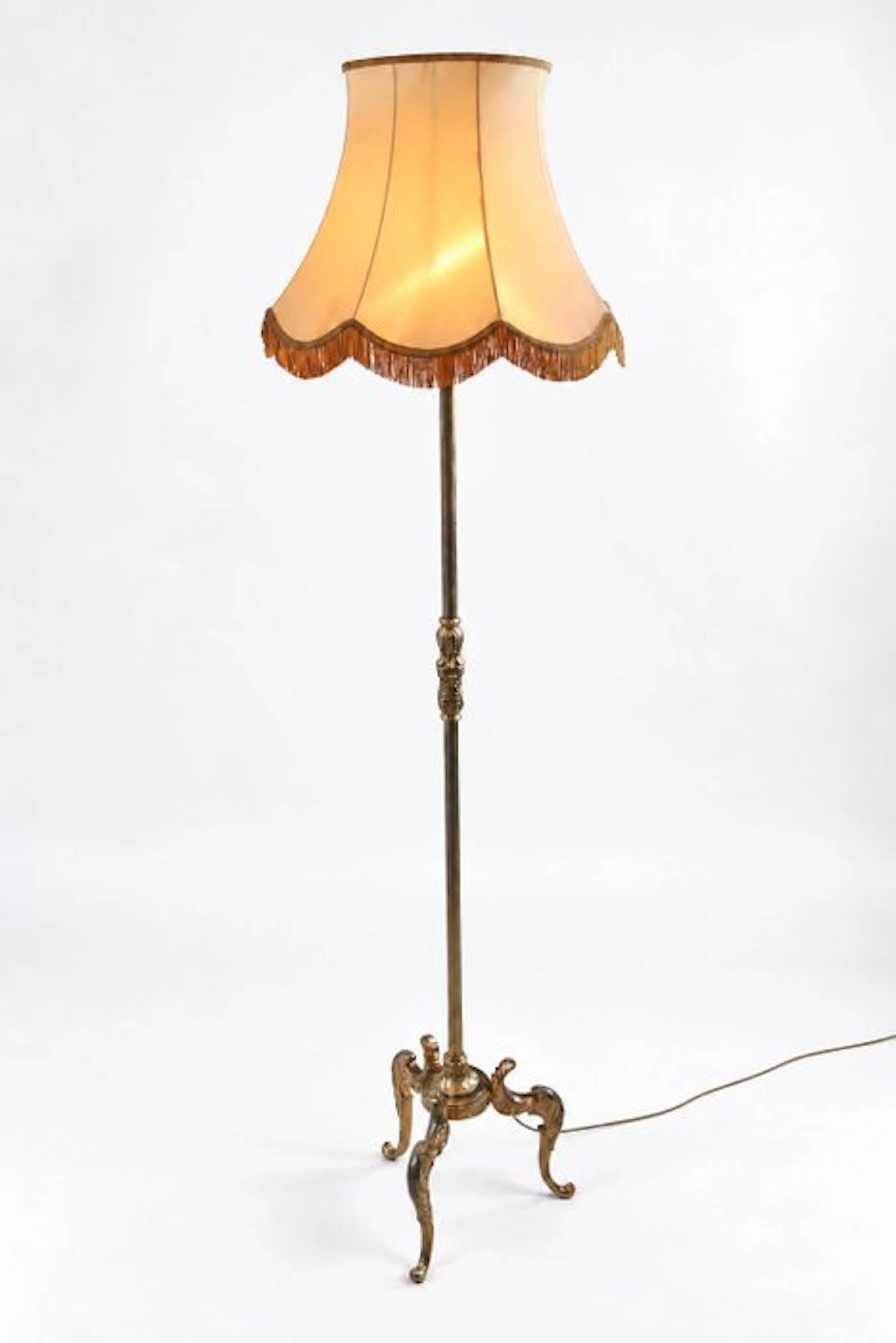 Floor lamp - Brass, Textile