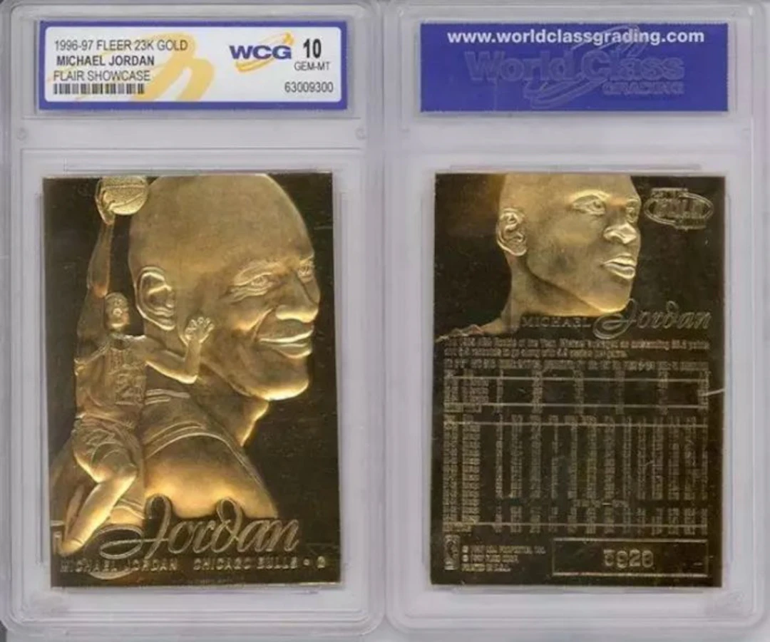 1996/97 Fleer 23KT Gold Michael Jordan Flair Showcase - WCG 10 - 1 Graded card