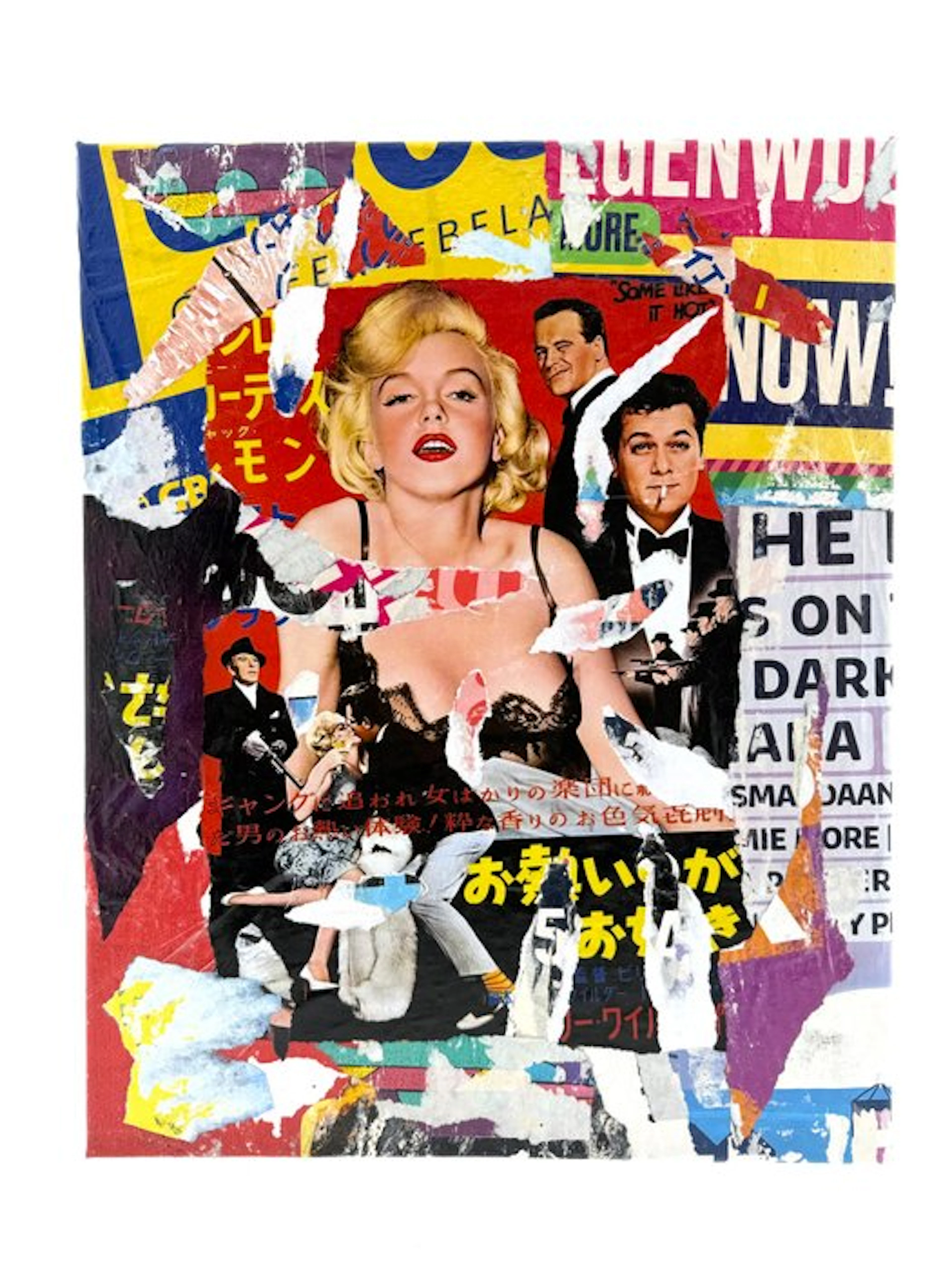 Koen Betjes (1992) - Vintage Poster Collage Marilyn Monroe (canvas)