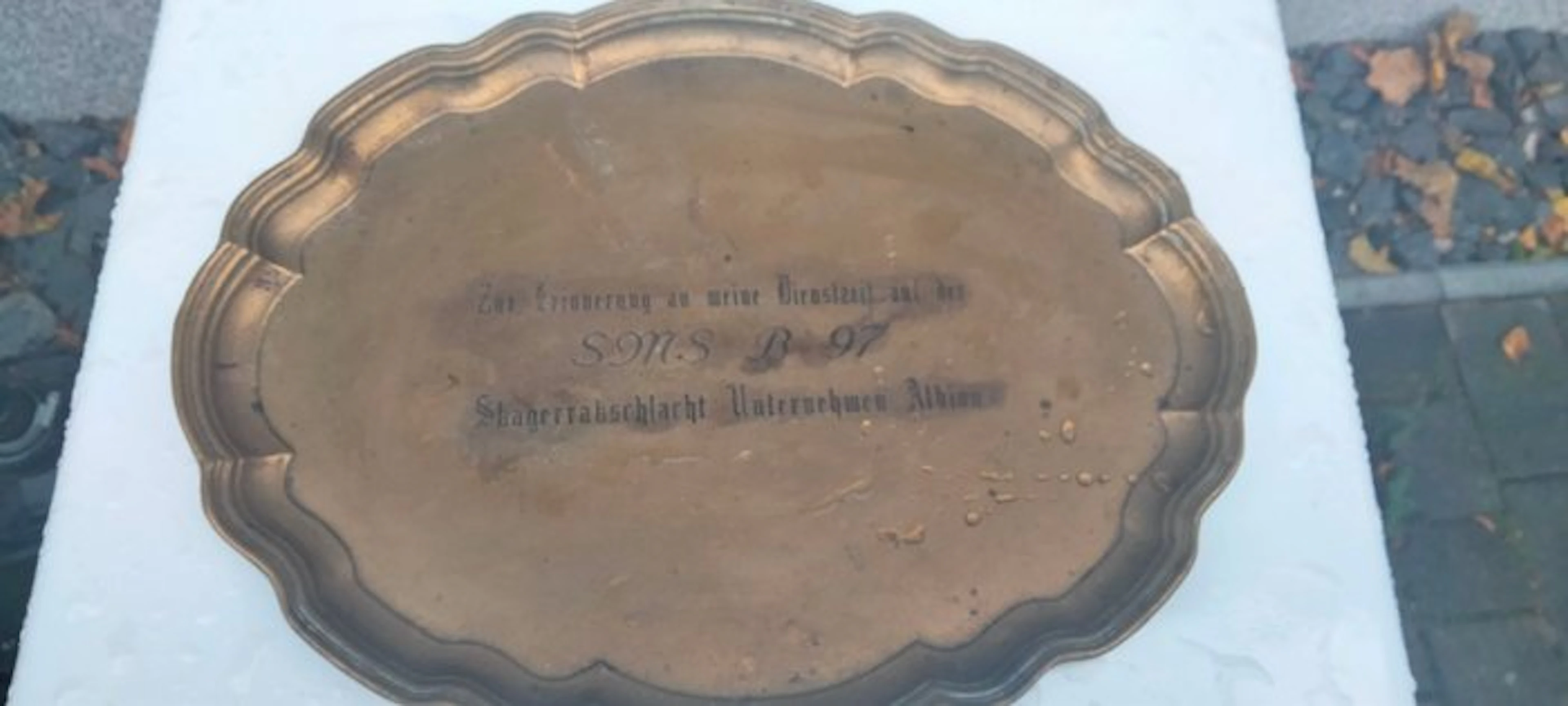 Decorative tray - Germany - World War I Imperial German Navy artifact