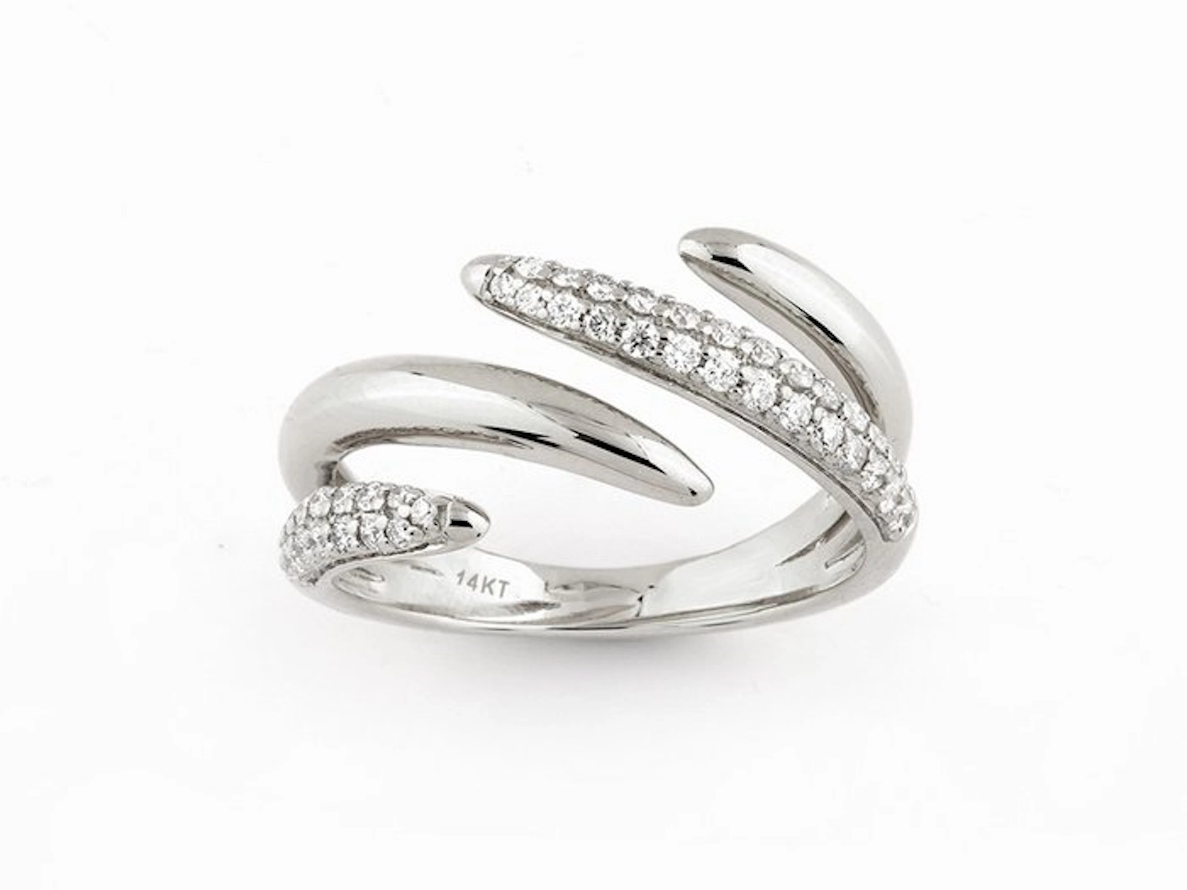 Ring - 14 kt. White gold - 0.26ct. tw. Diamond (Natural)