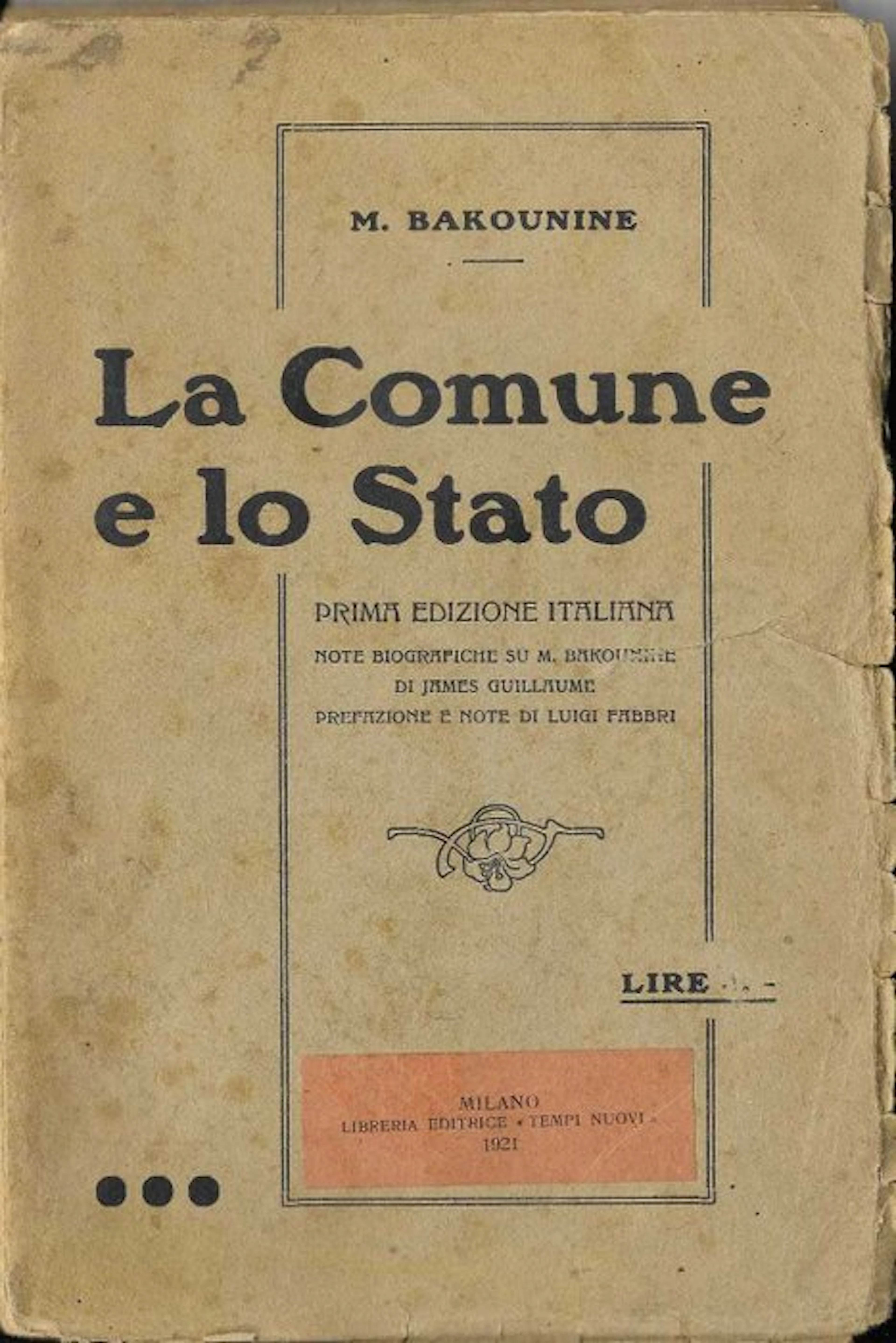 M. Bakounine - La Comune e lo Stato - 1921-1921