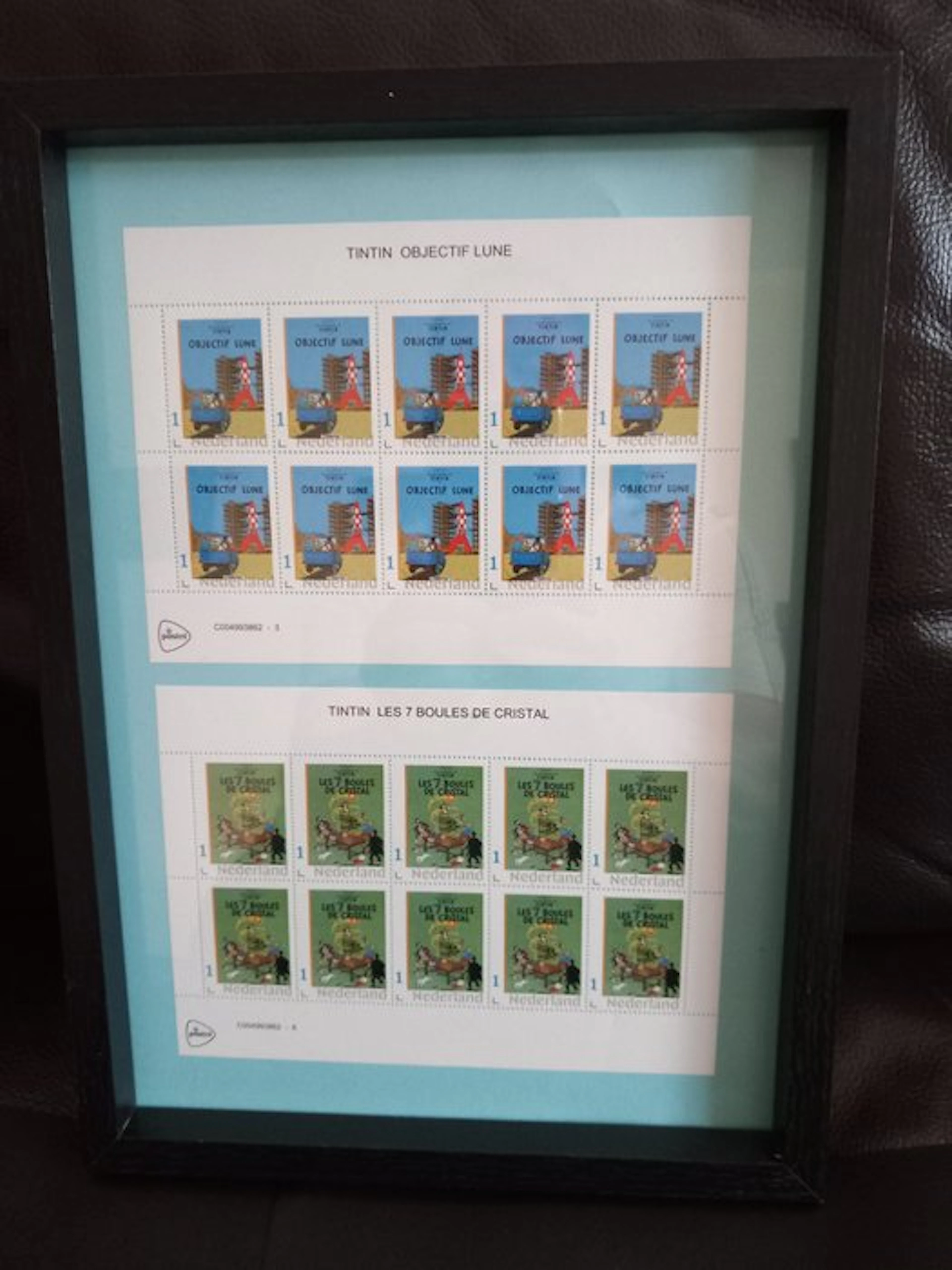 Tintin Hergé Moulinsart 2 Planches Timbres Tintin...