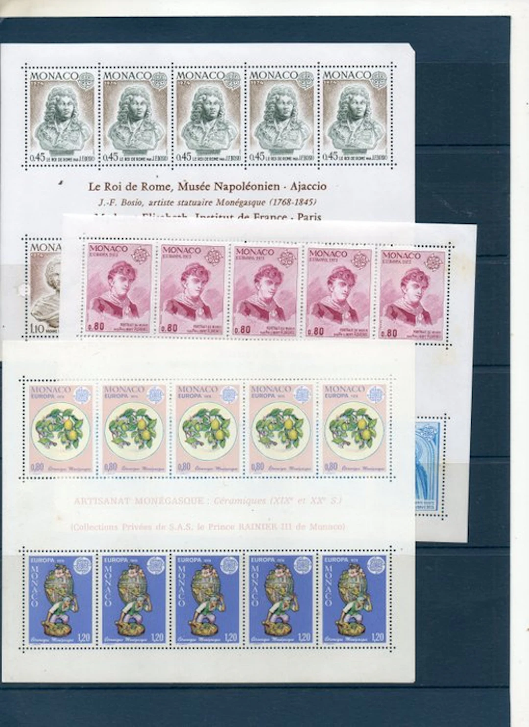 Monaco 1974/1986 - small set of 12 Europa blocks priced...