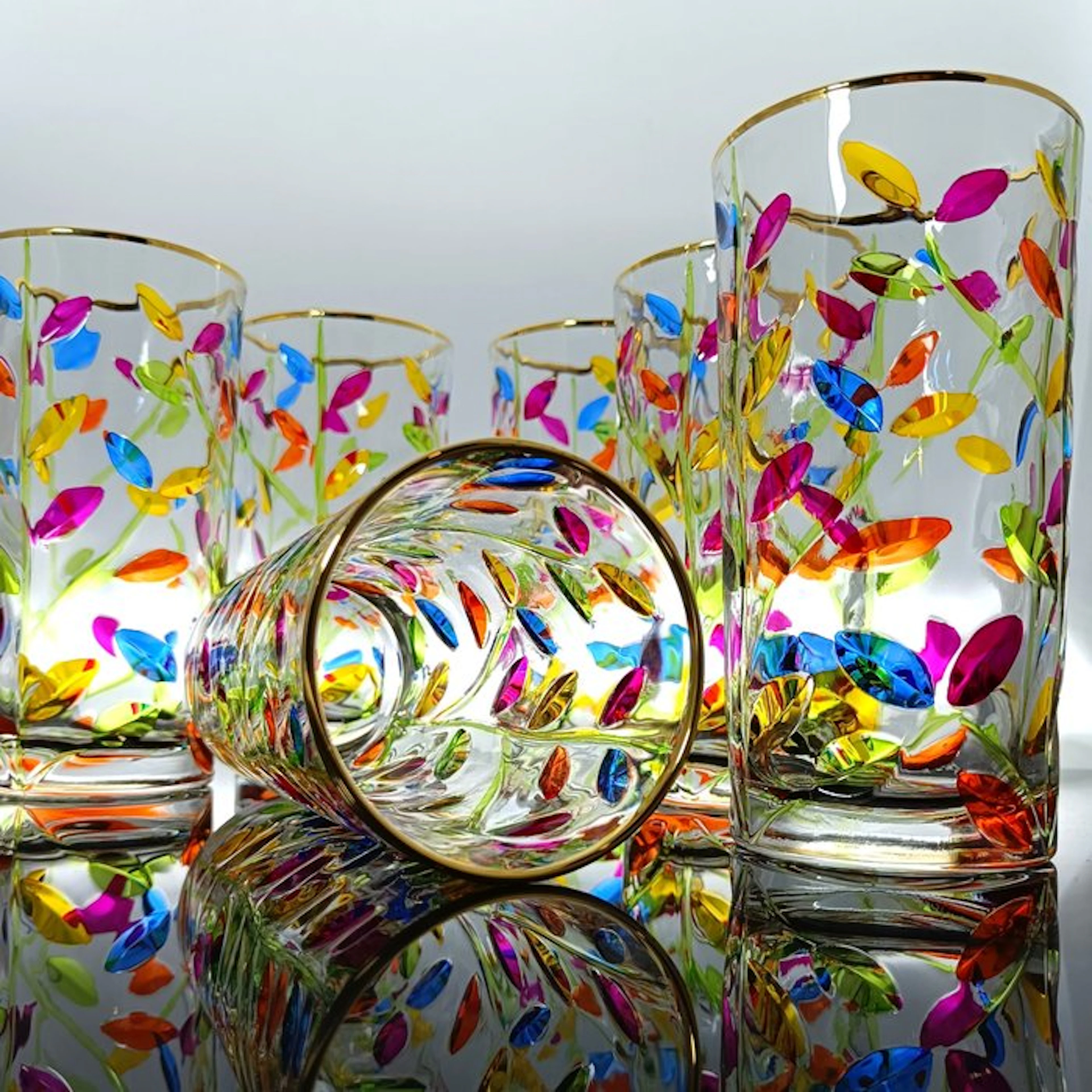 Secoloventesimo - Drinking service - Leaves Gold Long...