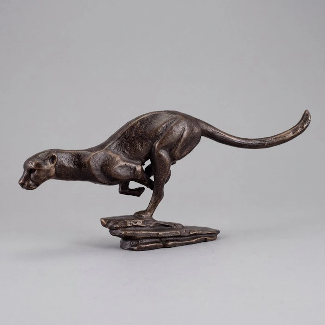 Statue, Rennende Poema 30 cm - 13.5 cm - cast iron