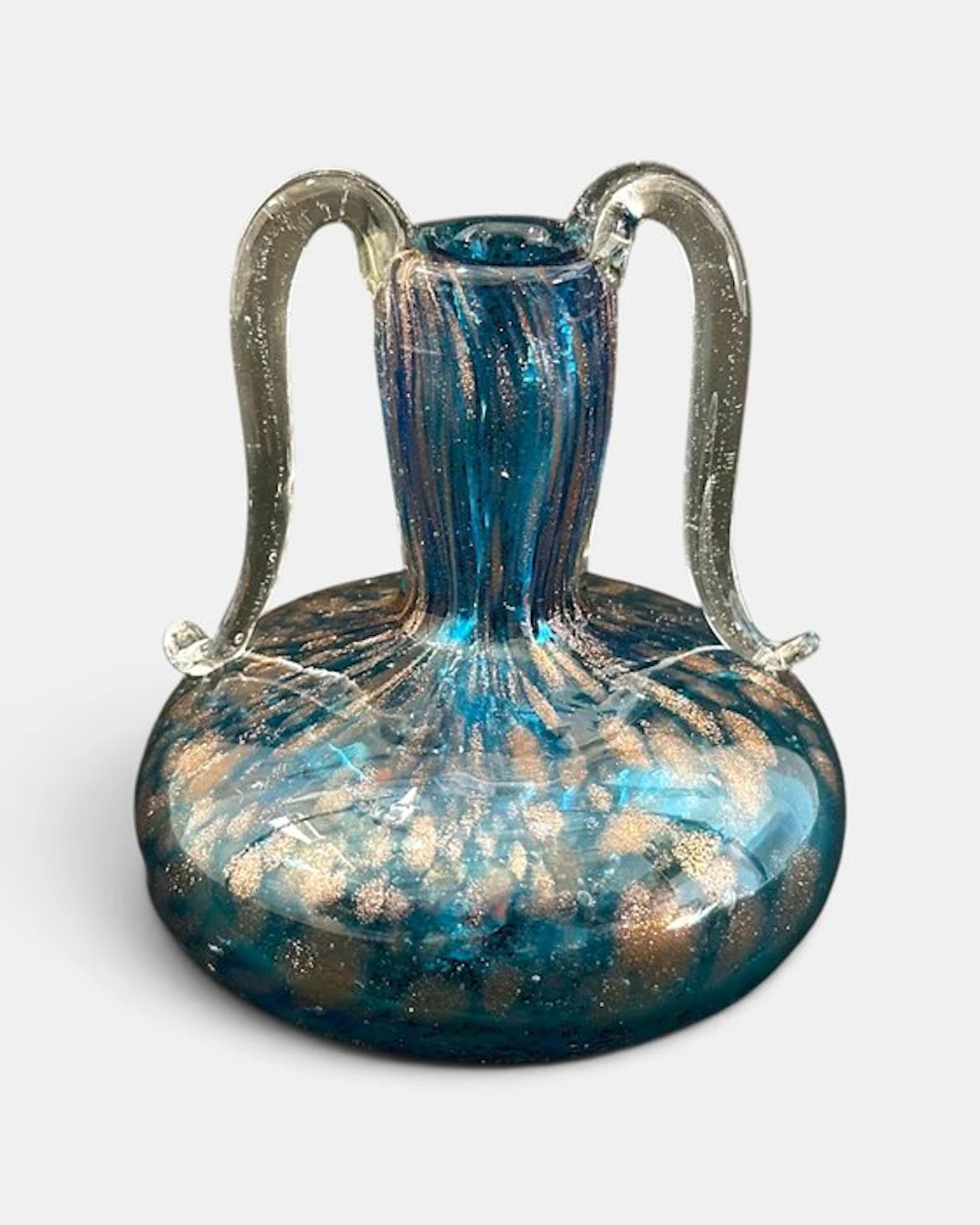 Vase - Blue Glass and Aventurine - .
