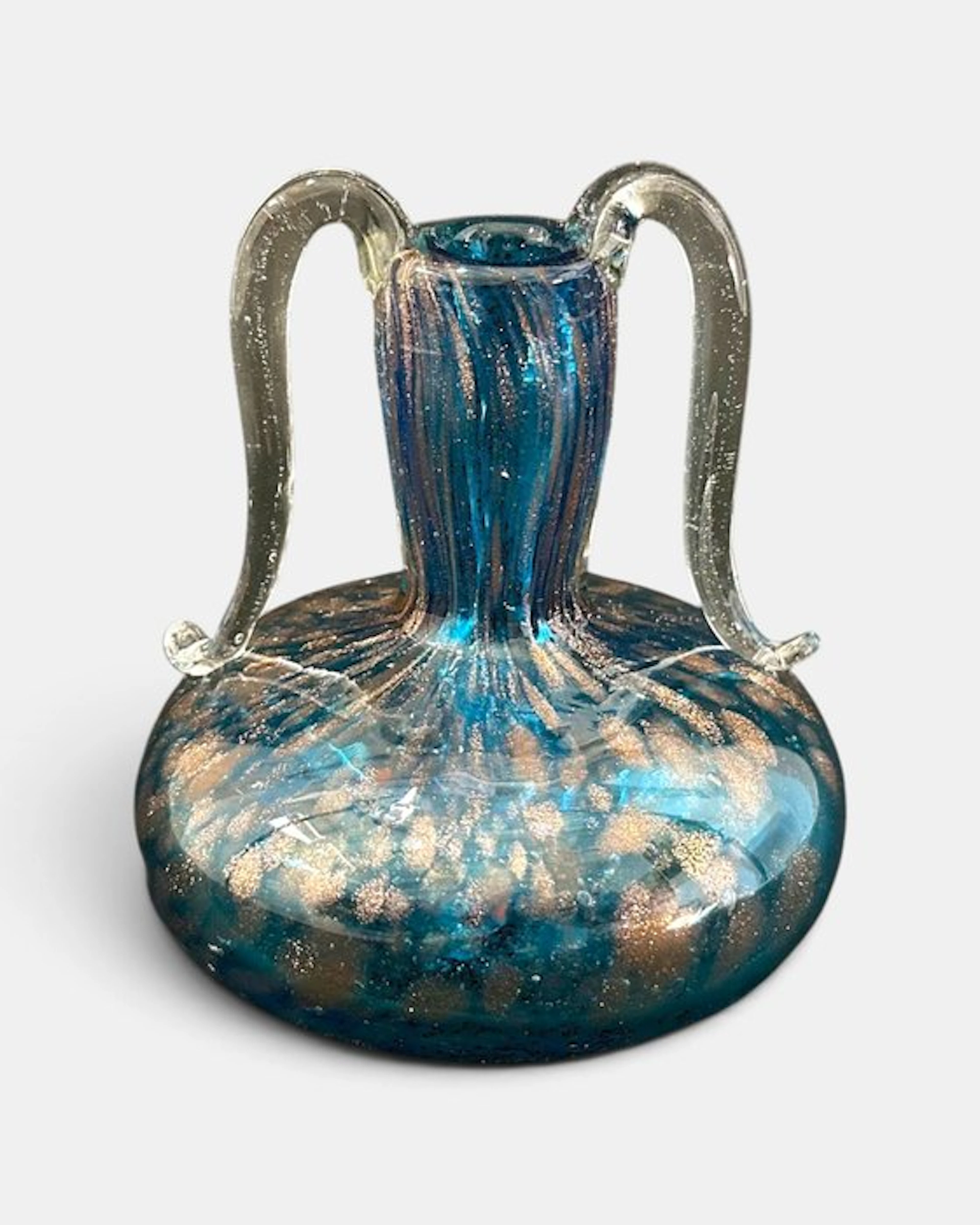 Vase - Blue Glass and Aventurine - .