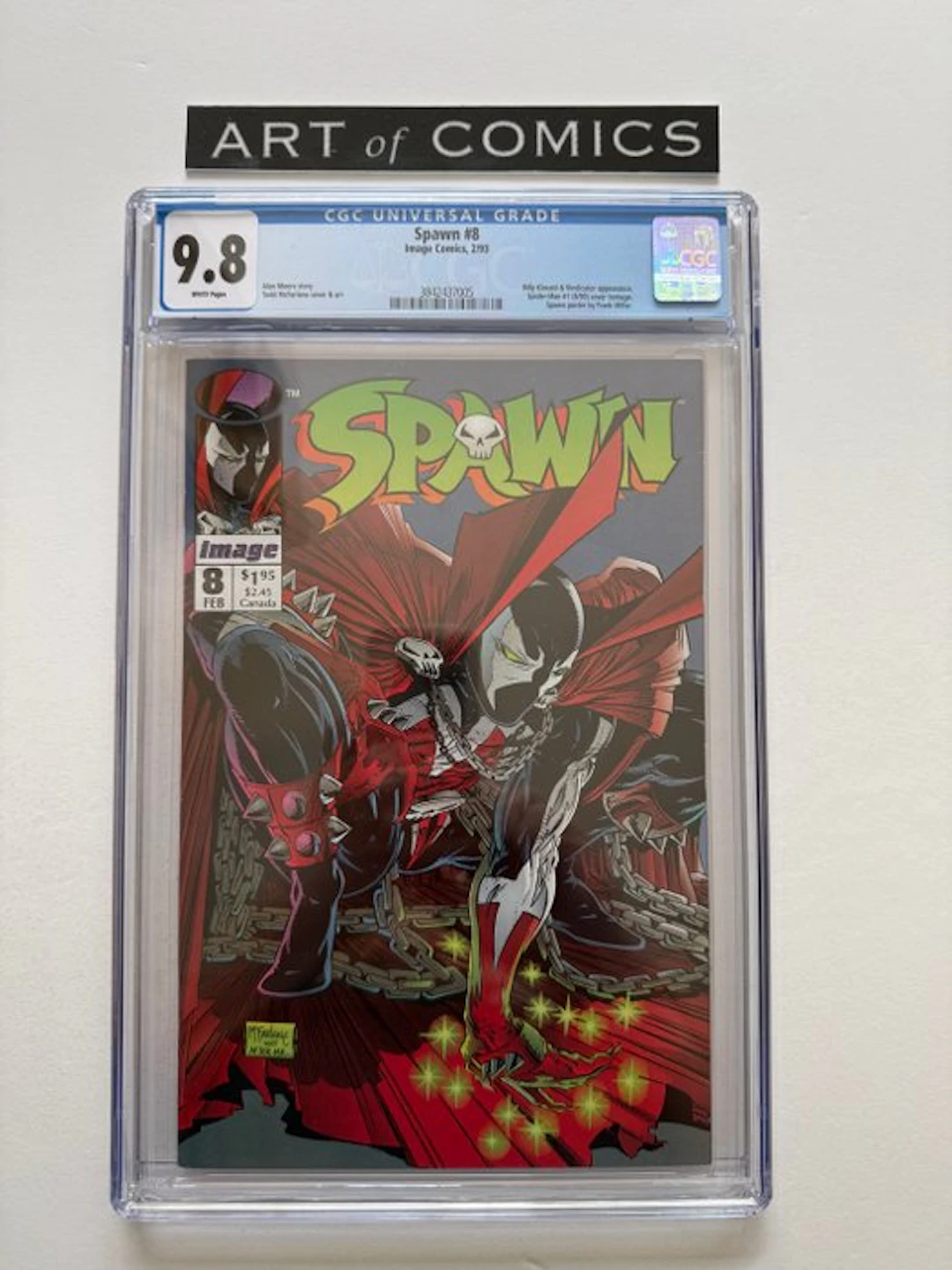Spawn #8 - Frank Miller Spawn Poster - CGC 9.8 - Spider-Man #1 Cover Homage