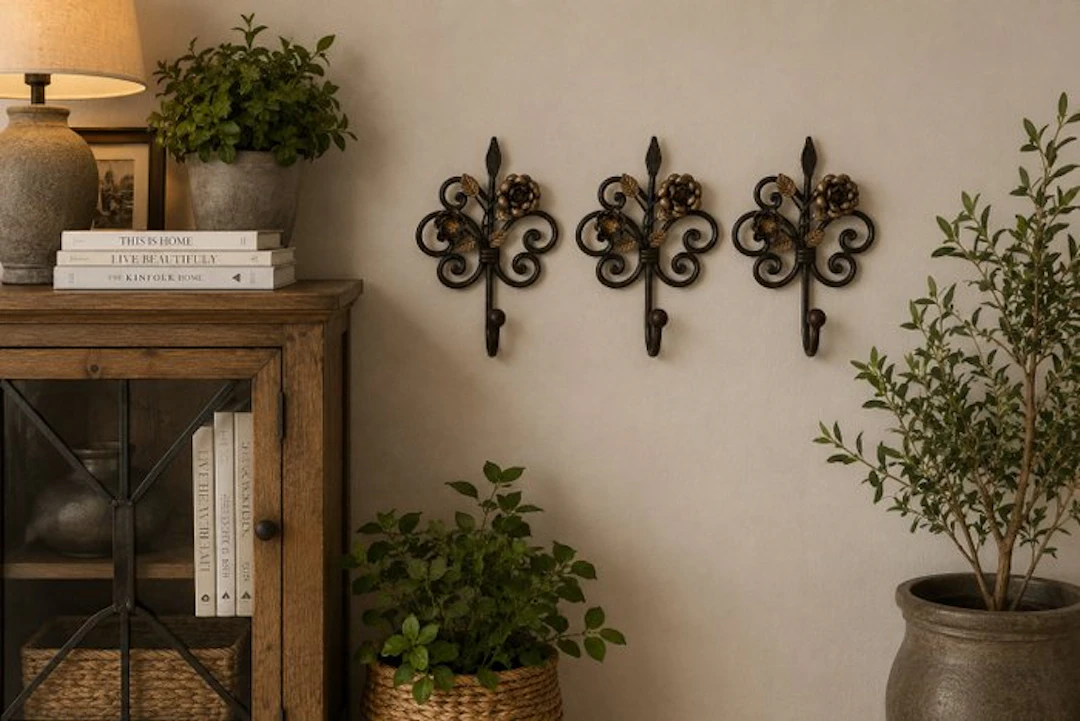 Coat rack (3) - Iron - metal wall hooks
