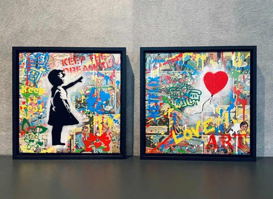 Koen Betjes (XX) - Banksy Rat vs Balloon Girl vs Popart