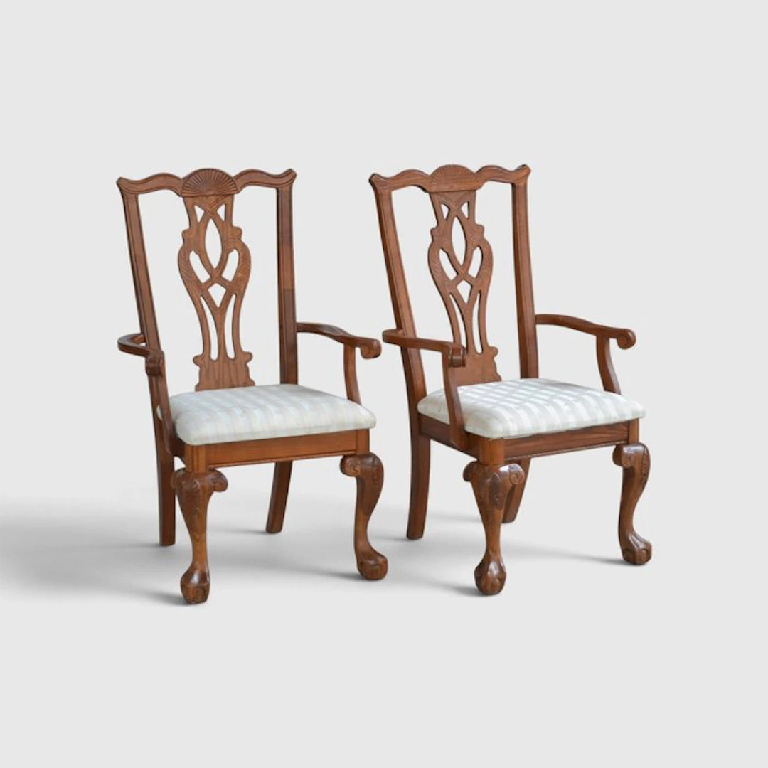 Chair (2) - Wood, Textile - Armchair