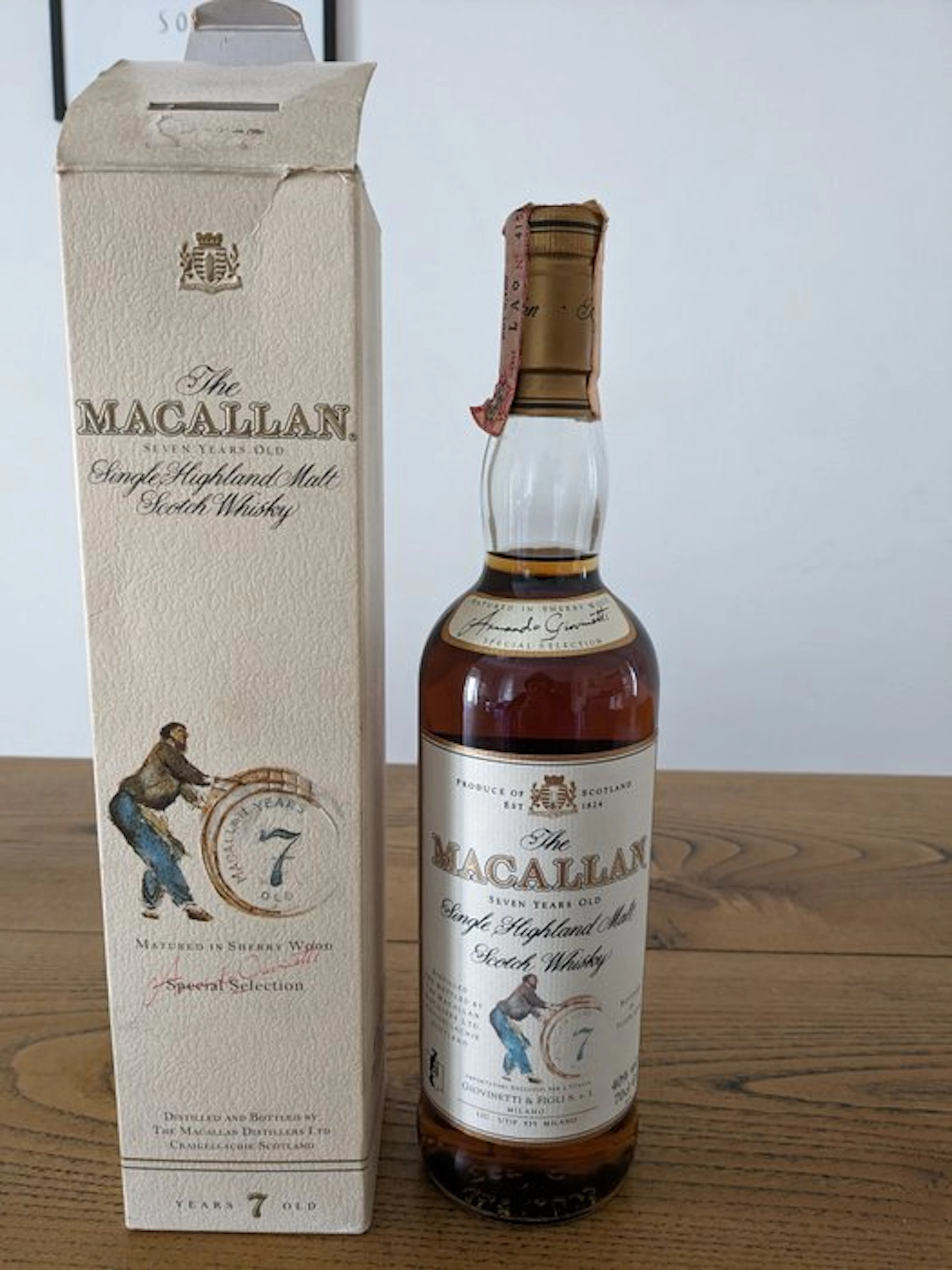 Macallan 7 years old Armando Giovinetti Special Selection - b. 1990s - 70cl
