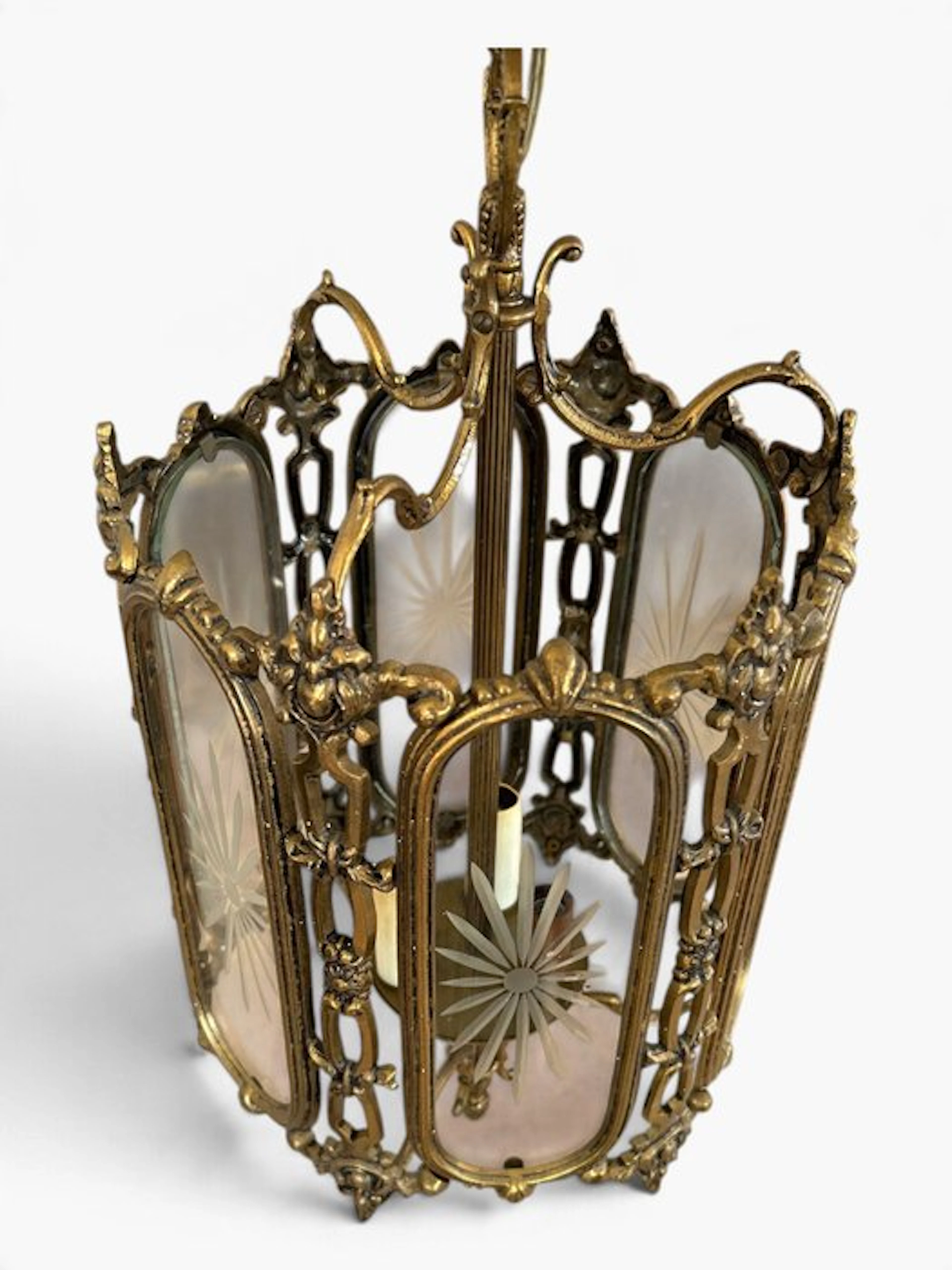 Lantern ceiling lamp - Gilt bronze - ceiling lantern lamp