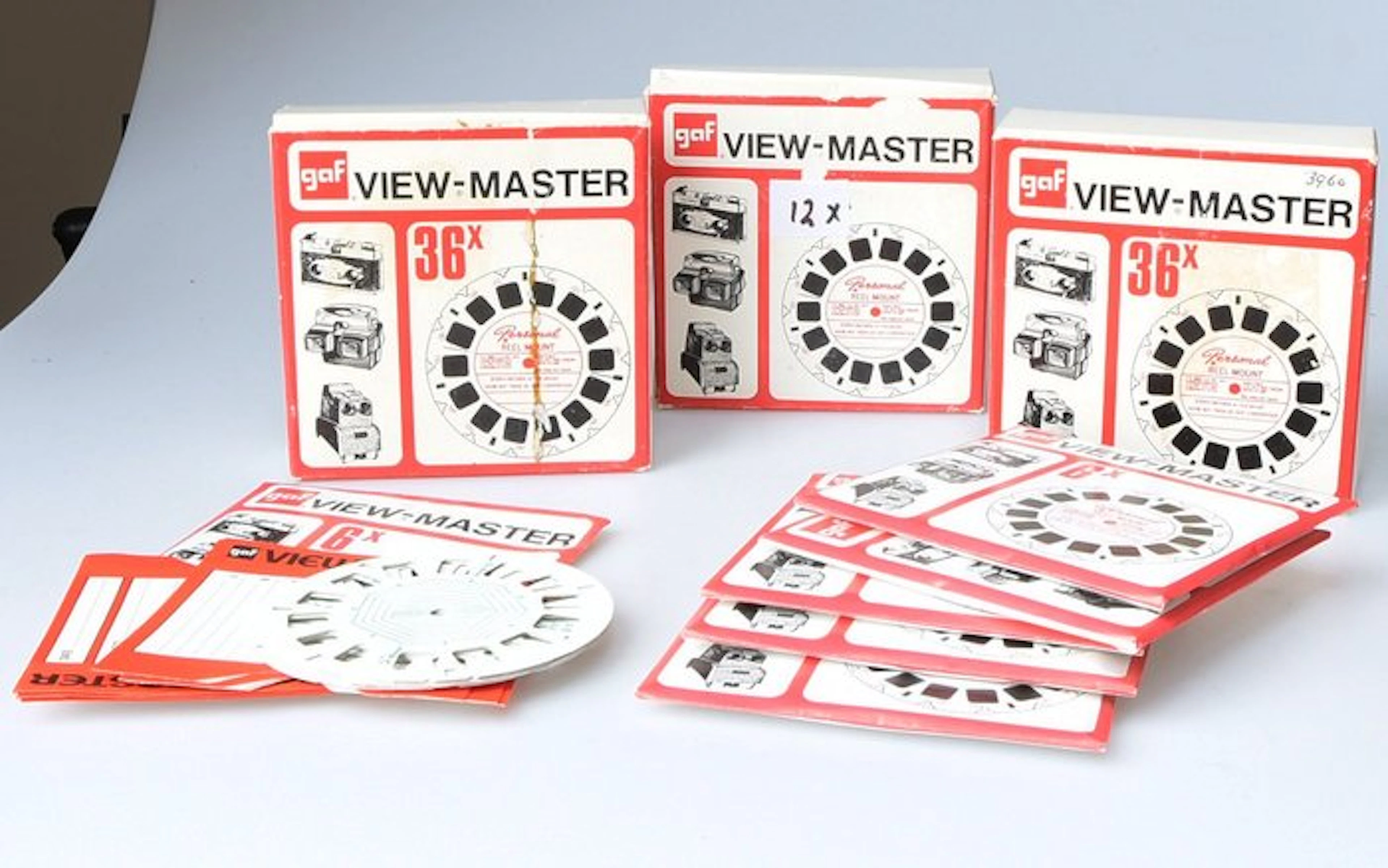 GAF 84 View-master reels en hoesjes ( New Old Stock) Viewmaster reel