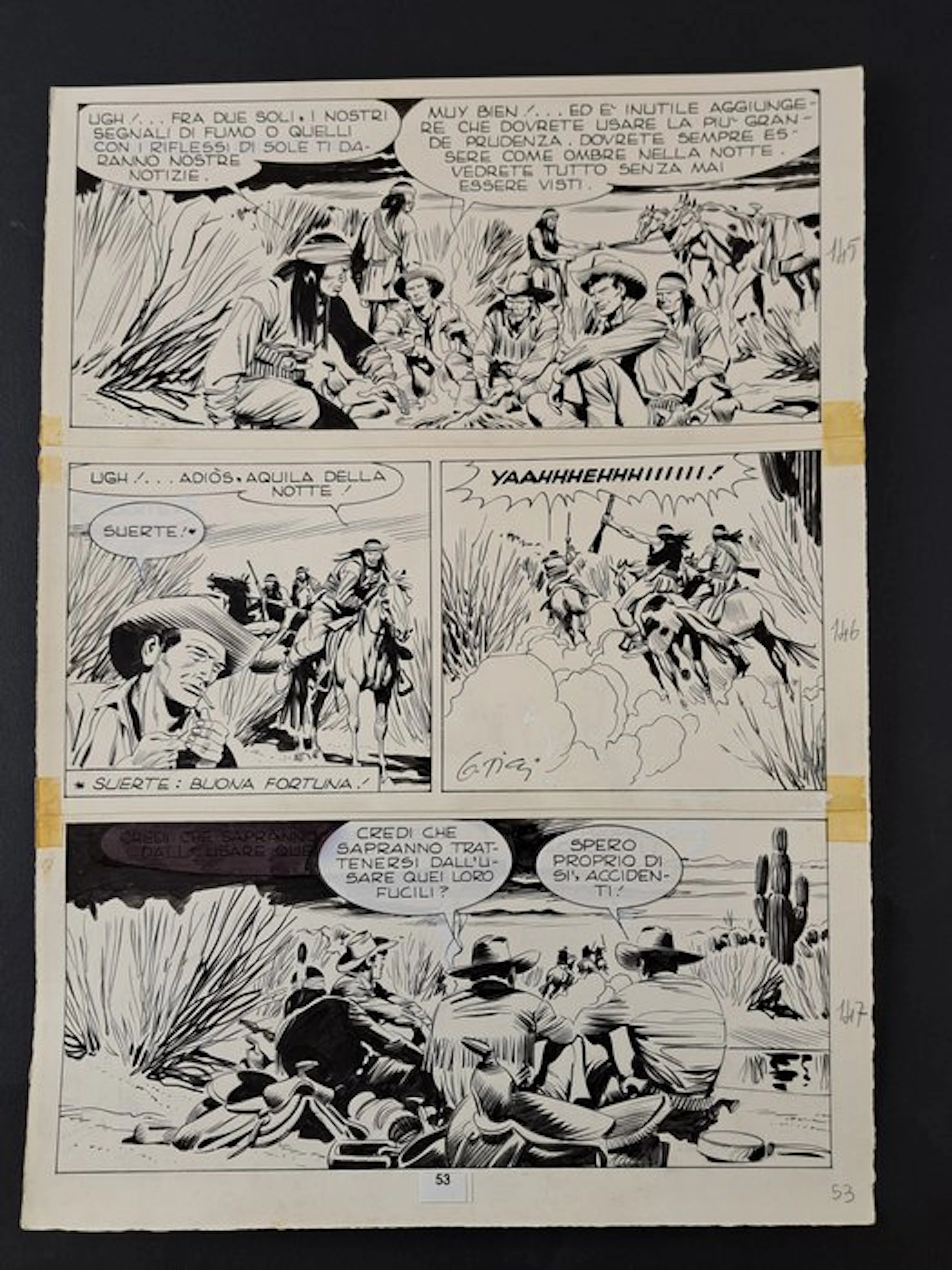 Ticci, Giovanni - 1 Original page - Tex: Segnali di Fumo - 1982