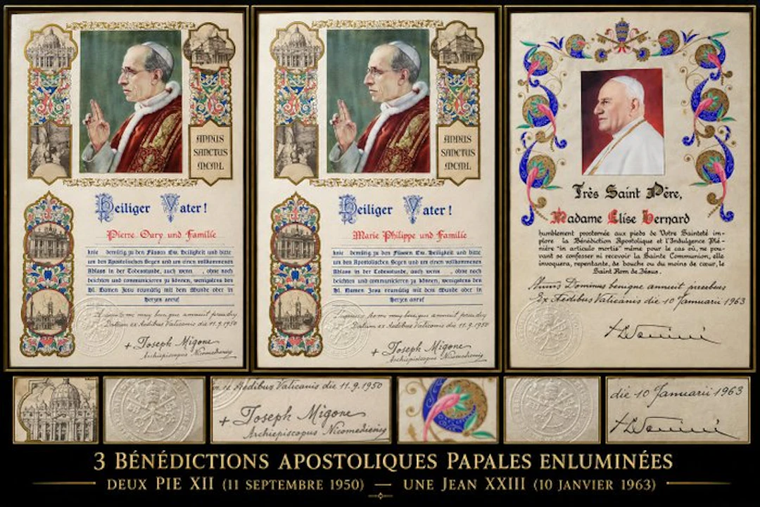 Sous le pontificat de Sa Sainteté Pie XII et Jean XXIII